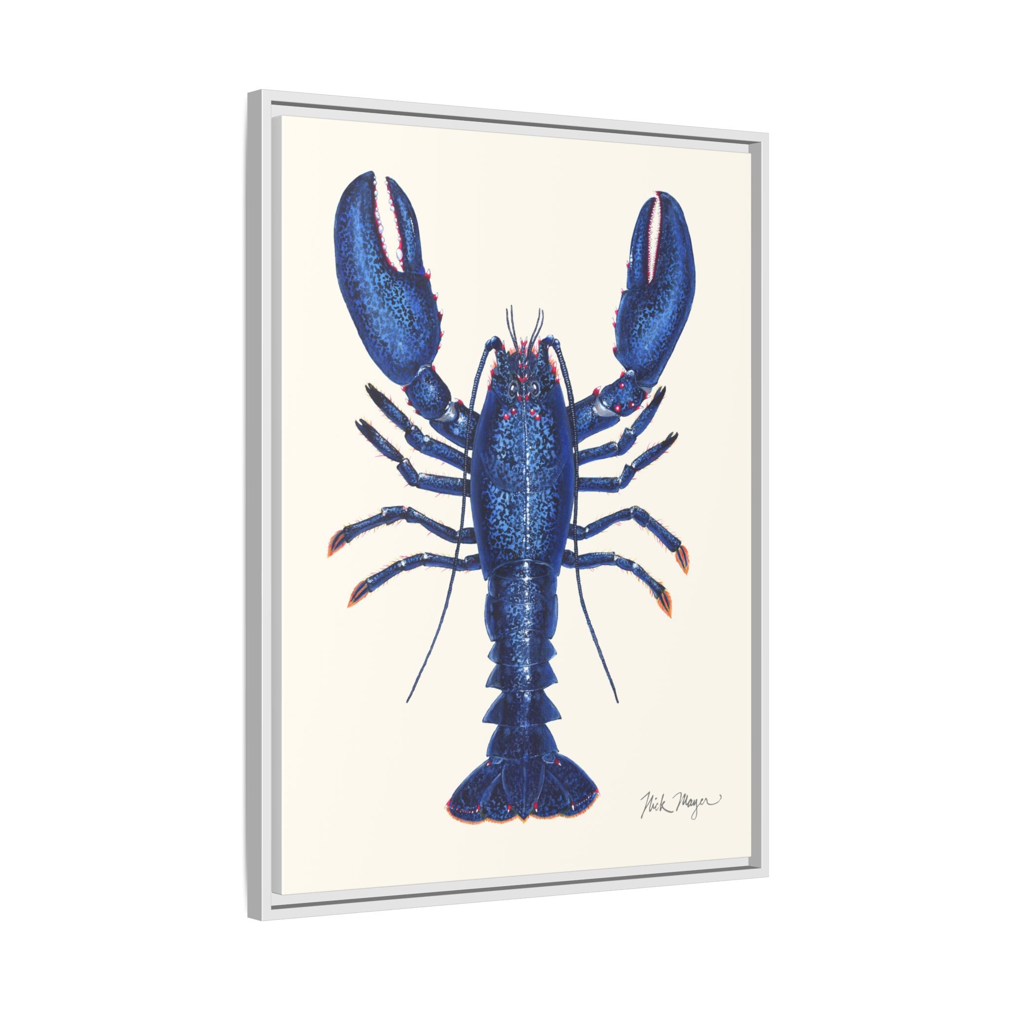 Blue Lobster II Framed Canvas Print