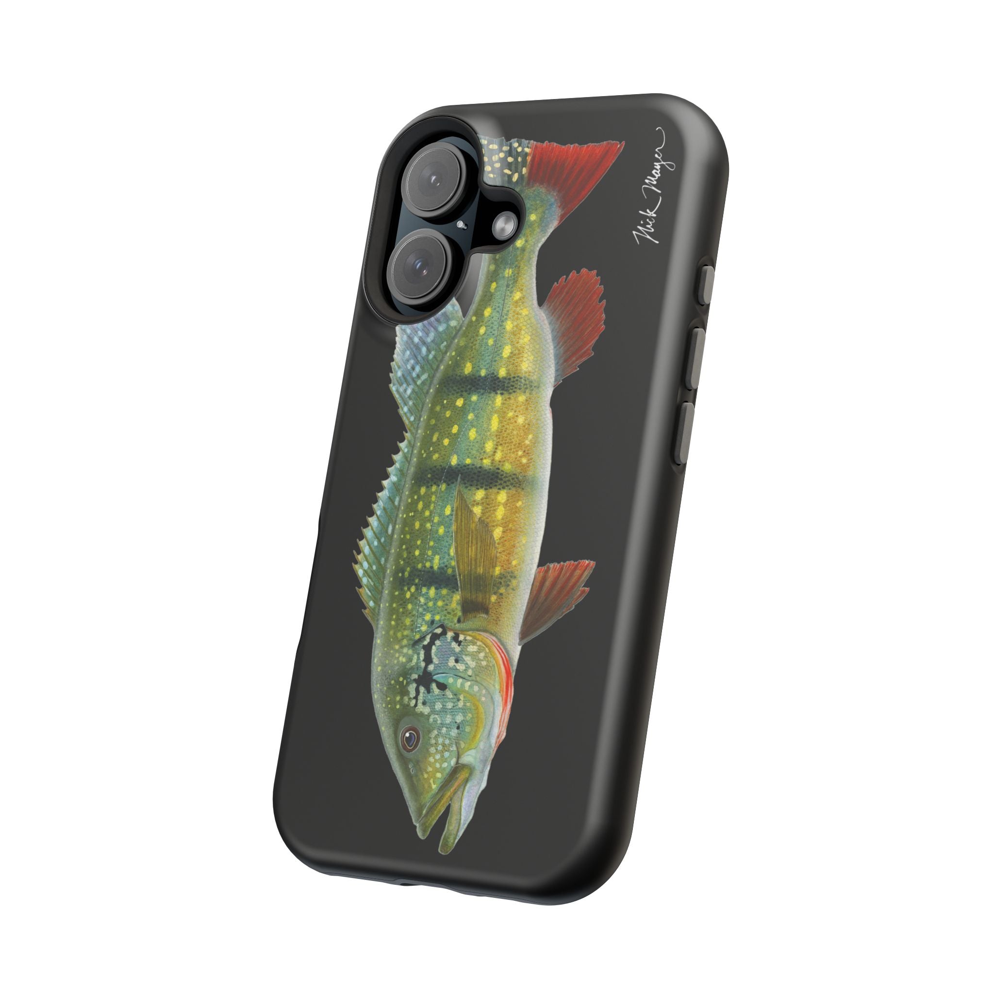 Peacock Bass MagSafe Black iPhone Case