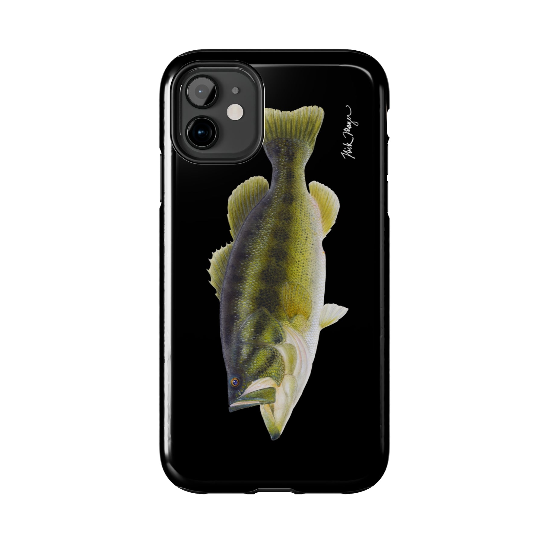 Largemouth Bass  Black Phone Case (iPhone)