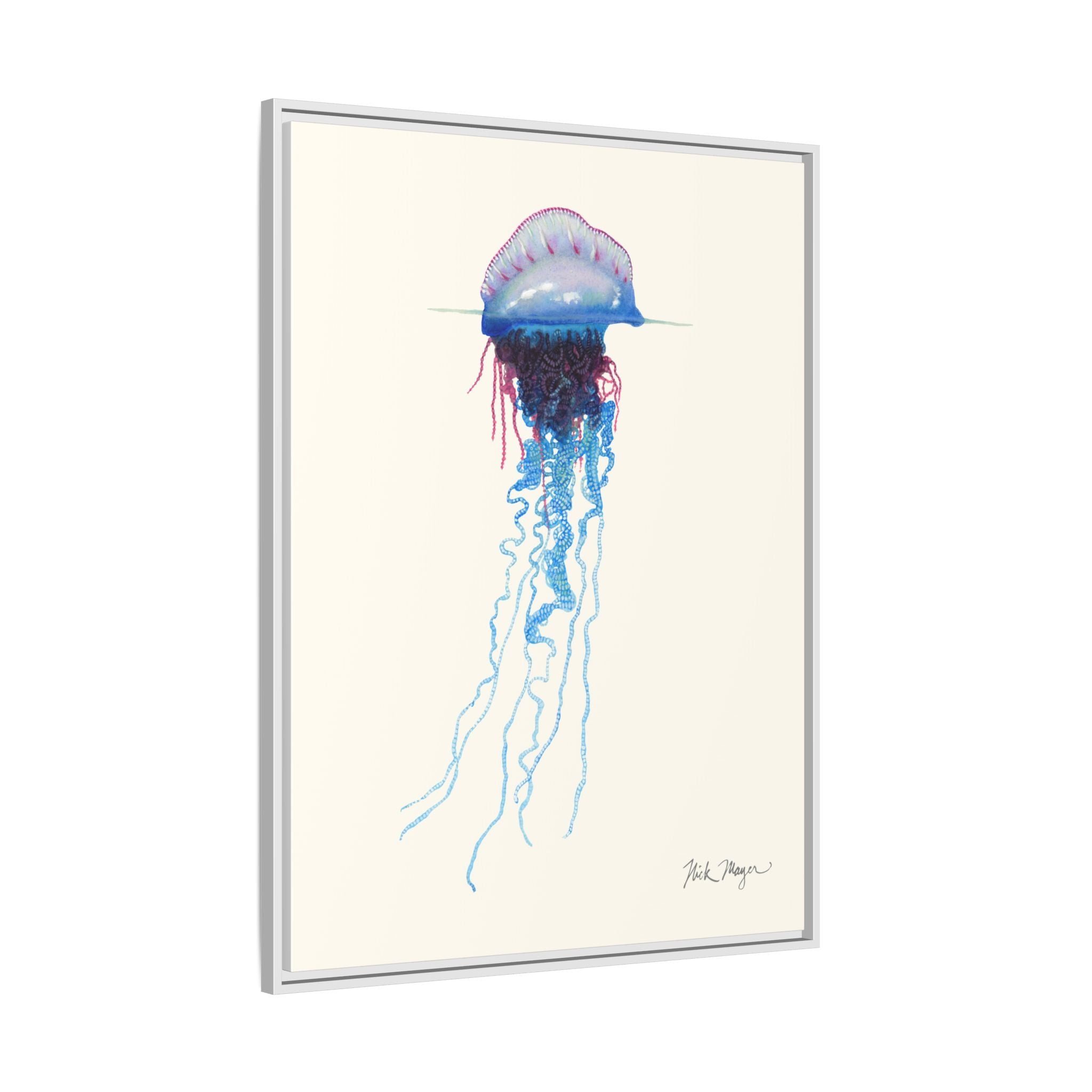 Portuguese Man O' War Framed Canvas Print Printify