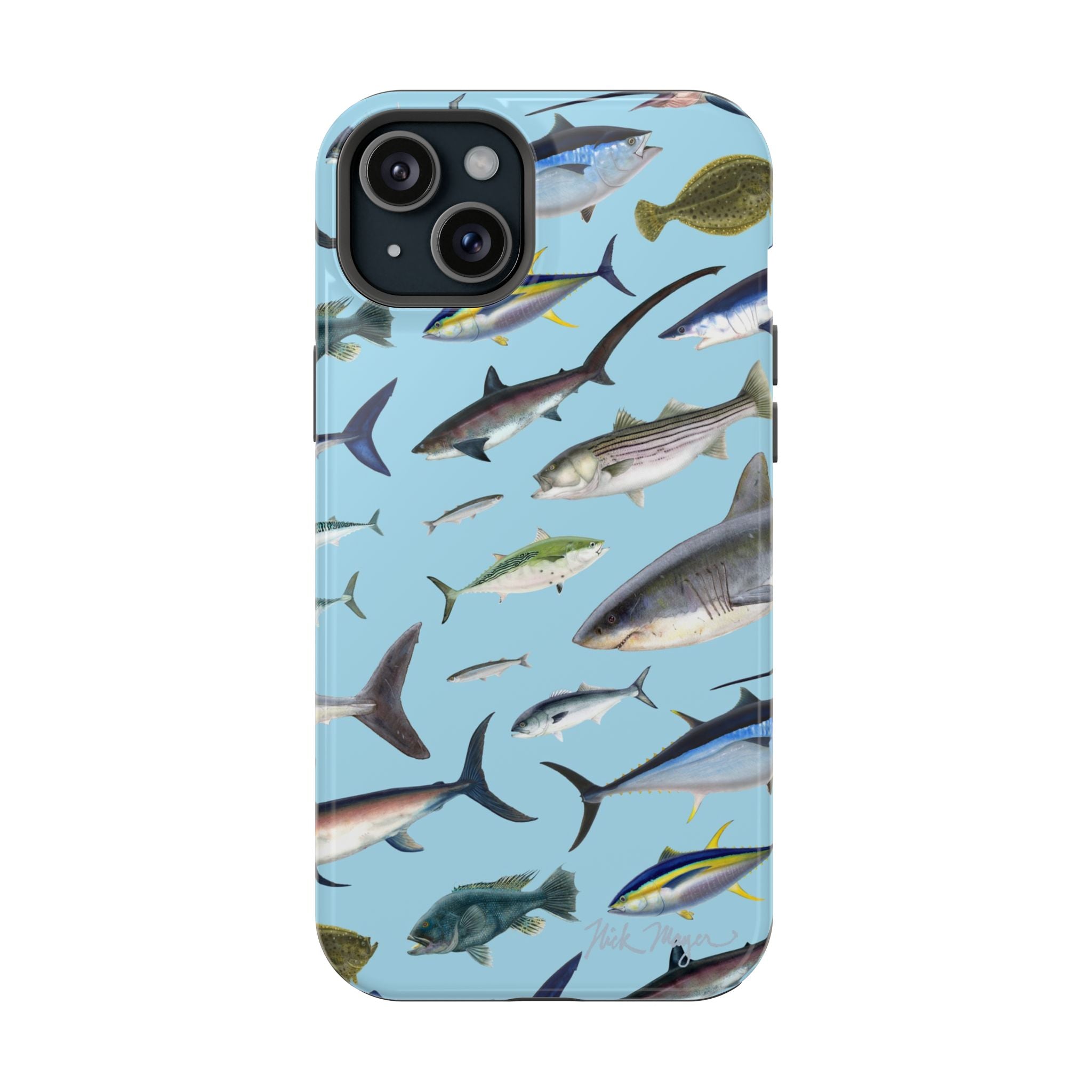 New England Fish Blue MagSafe iPhone Case