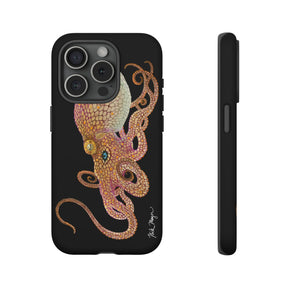 Two Spot Octopus Black iPhone 15 Case