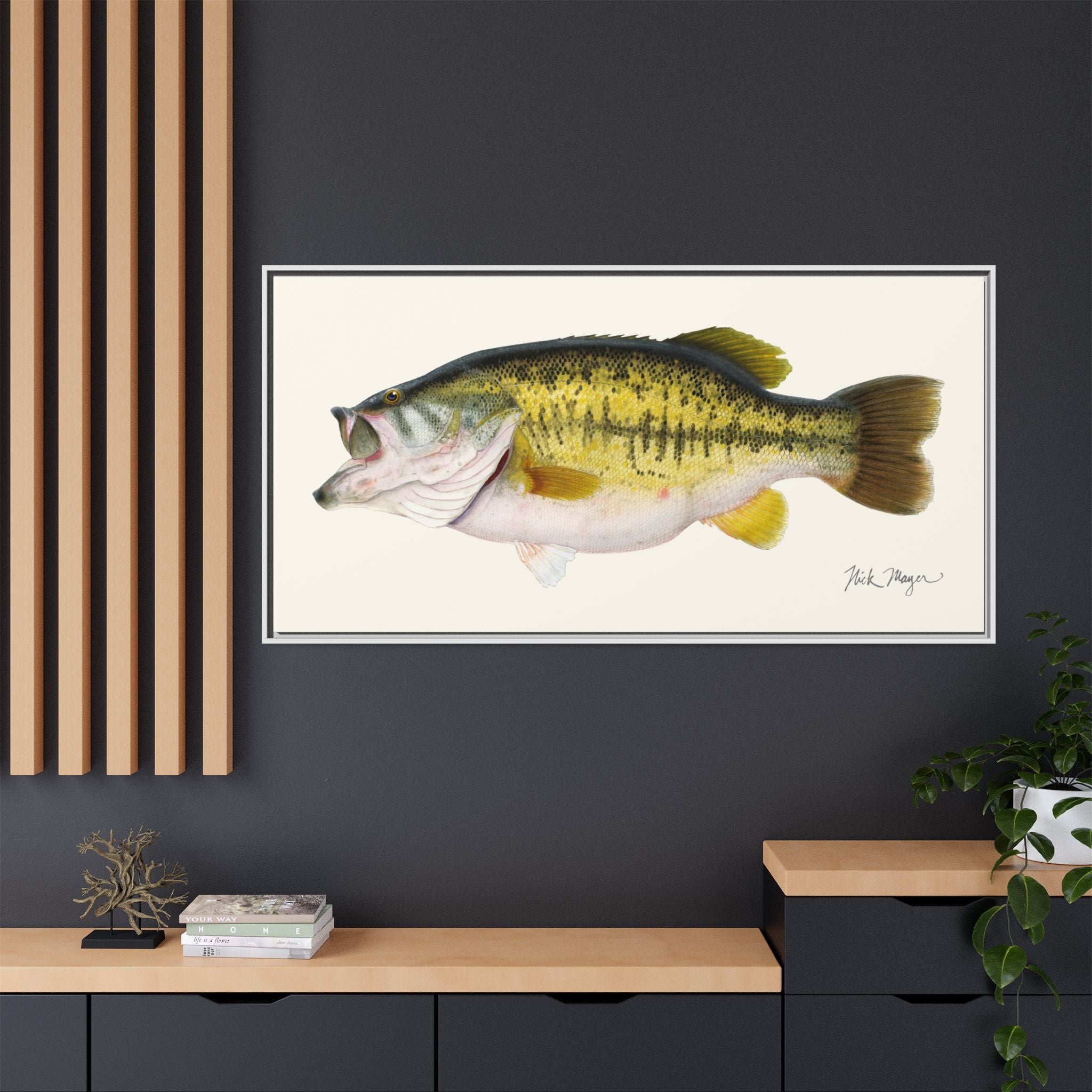 Largemouth Bass II Framed Canvas Print