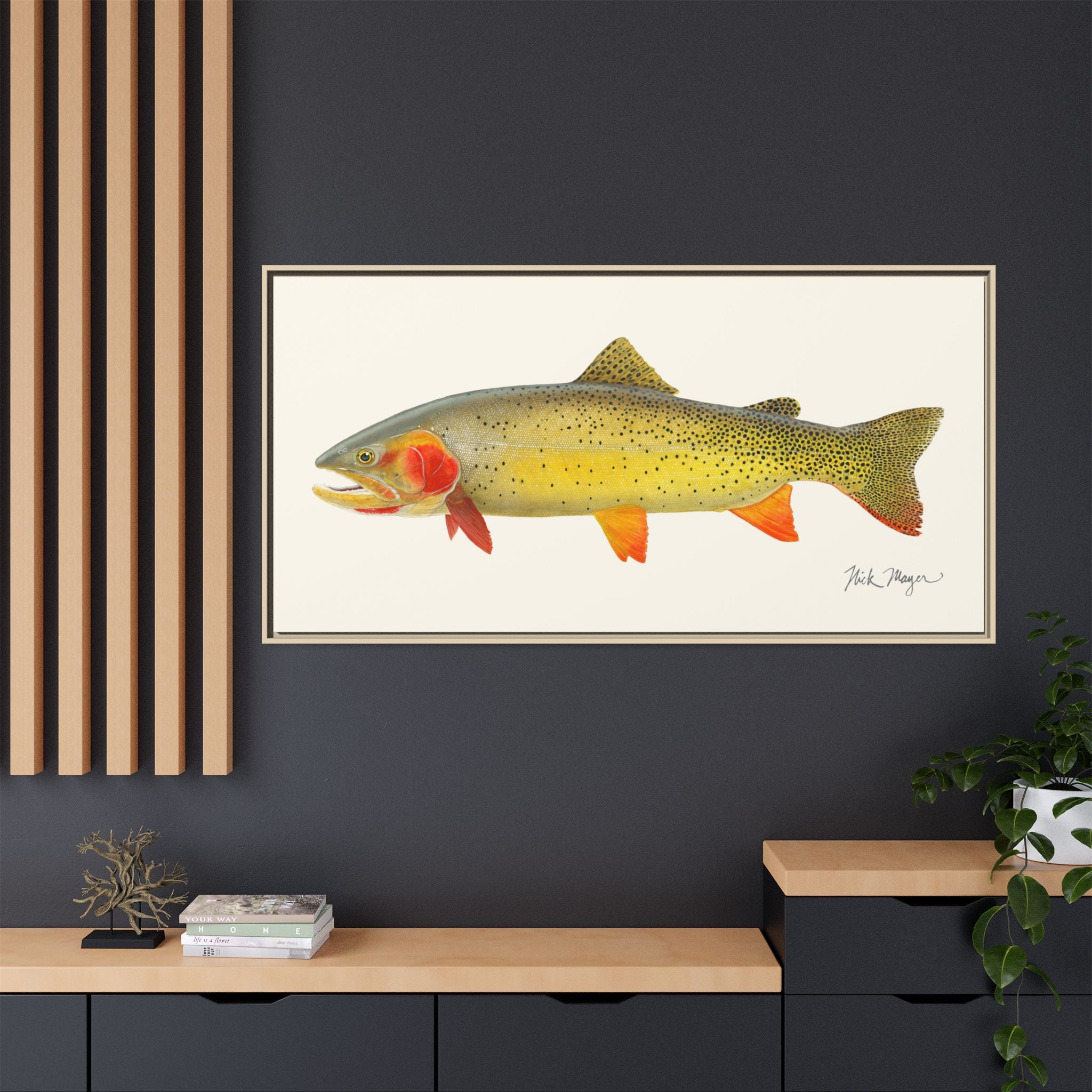 Cutthroat Trout I Framed Canvas Print Printify