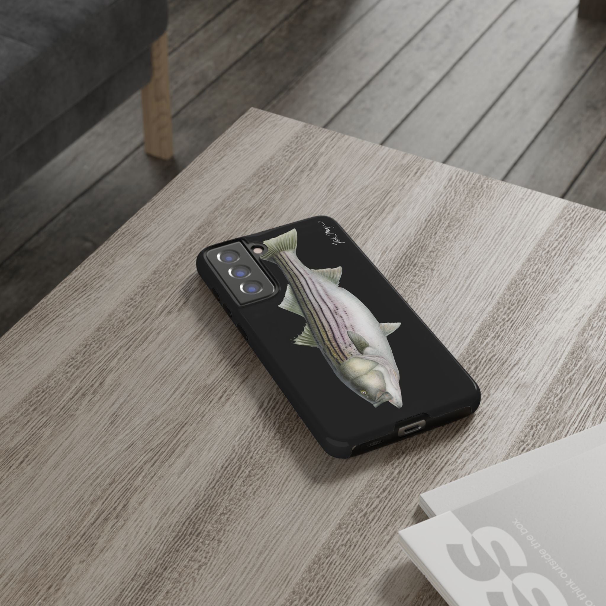 30 lb Striper Black Phone Case (Samsung) Printify