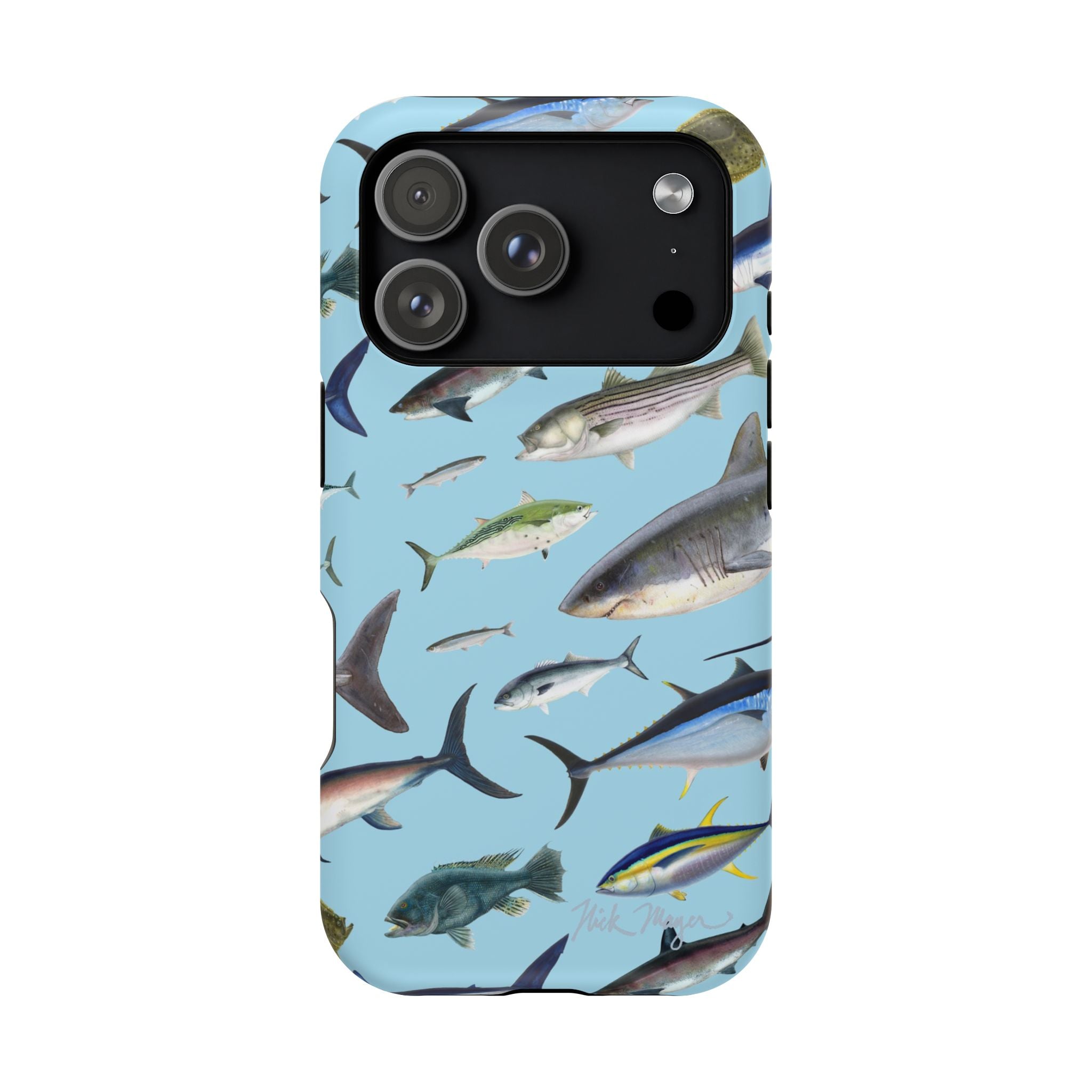 New England Fish Blue MagSafe iPhone Case