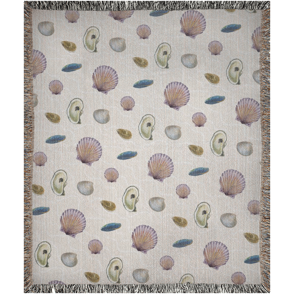 Seashells Woven Blanket