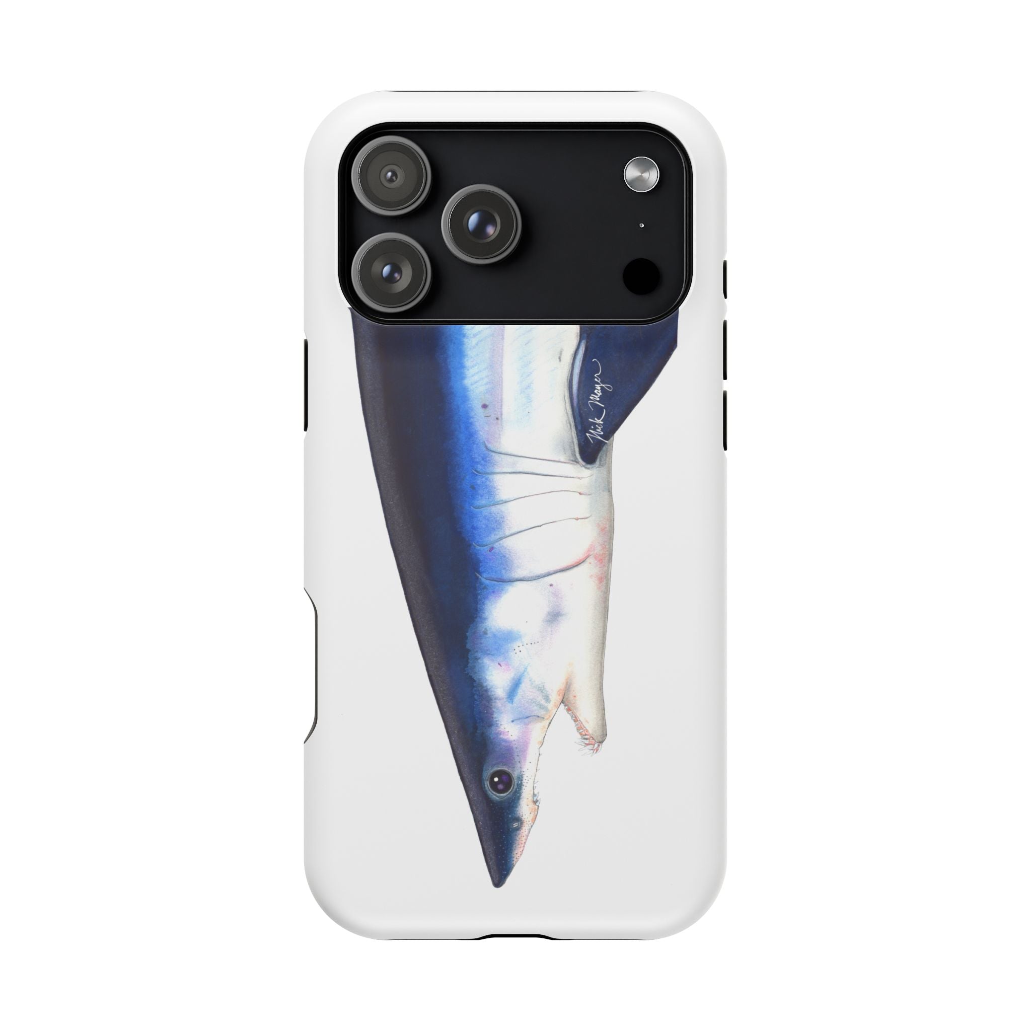 Mako Shark Face MagSafe White iPhone Case