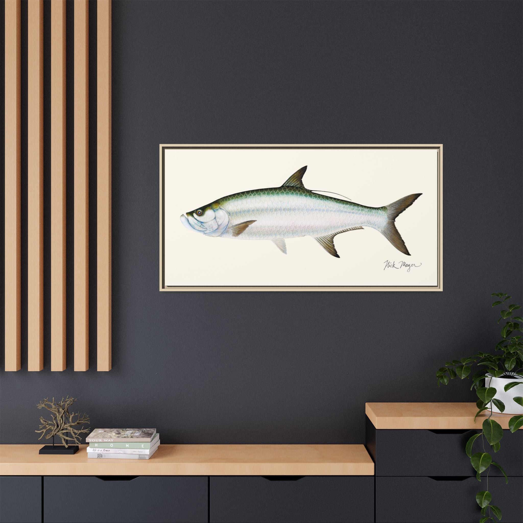 Tarpon Framed Canvas Print Printify
