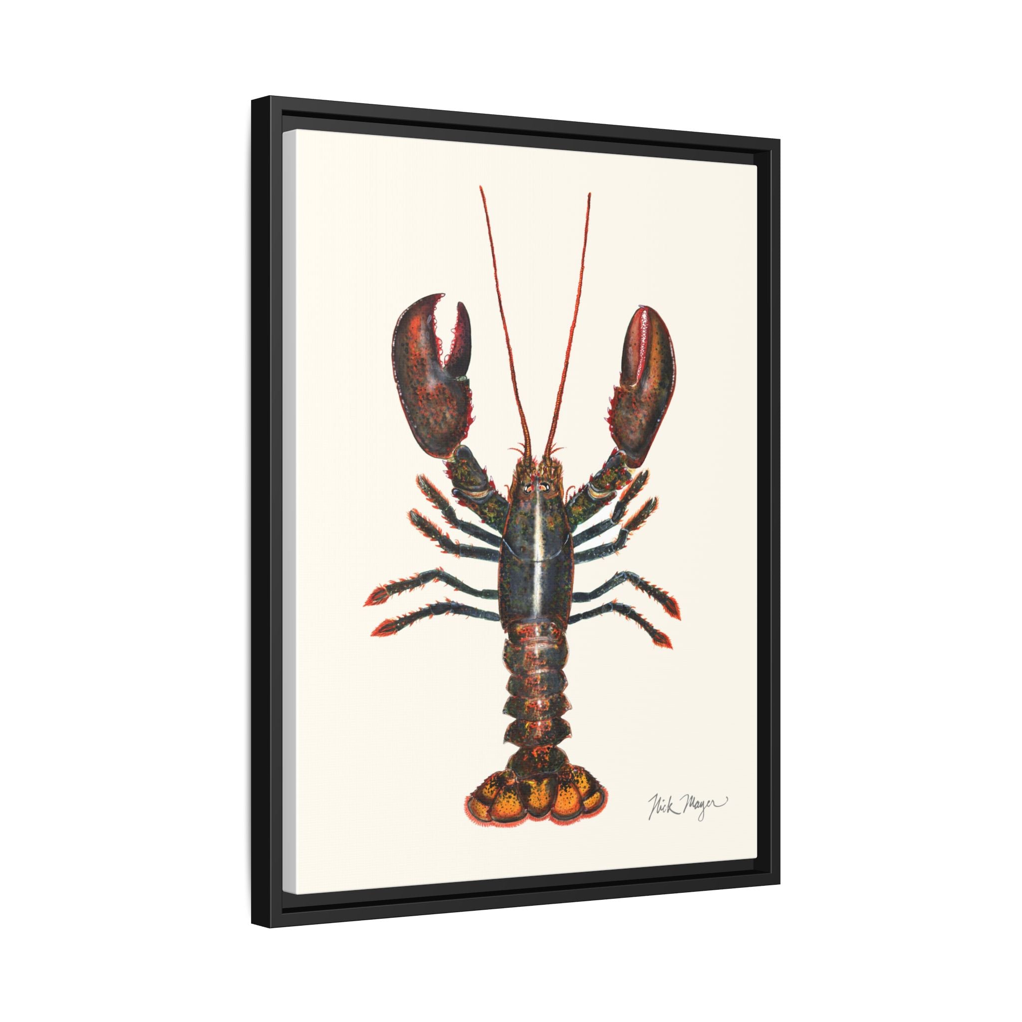 Northern Lobster Framed Canvas Print Printify