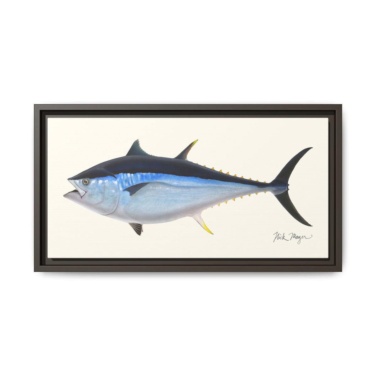 Giant Bluefin Tuna 2 Framed Canvas Print Printify