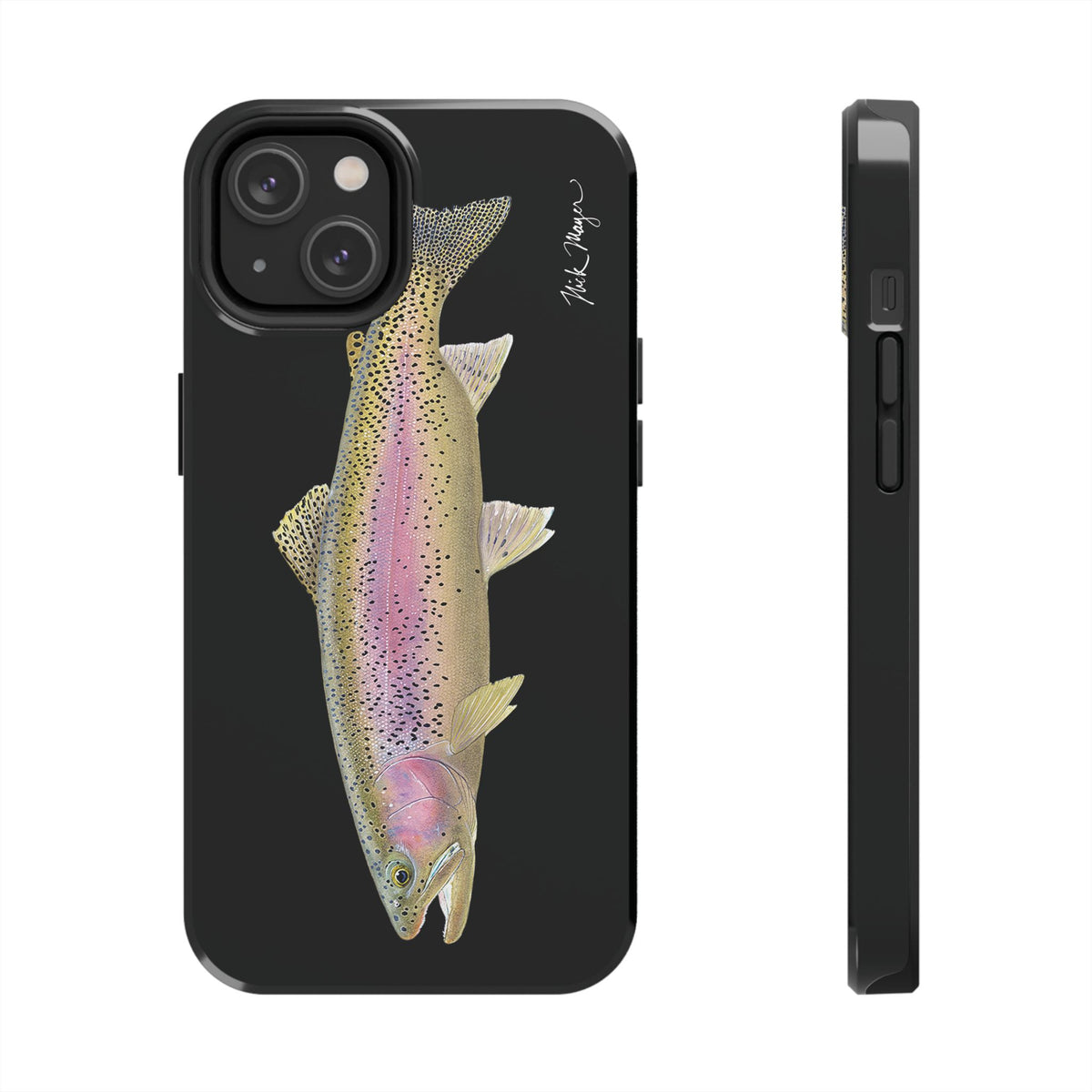 Rainbow Trout 3 Black iPhone Case Printify