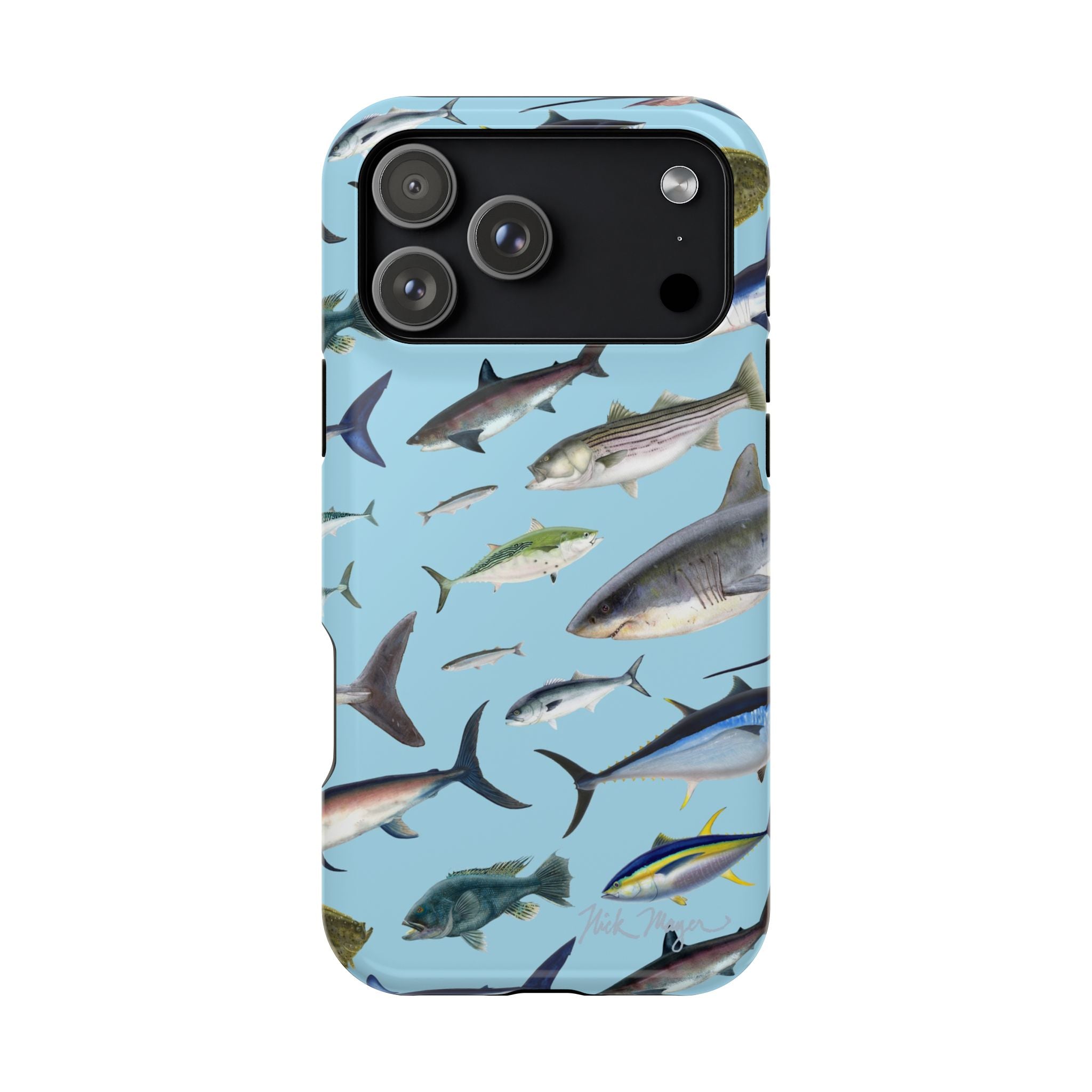New England Fish Blue MagSafe iPhone Case