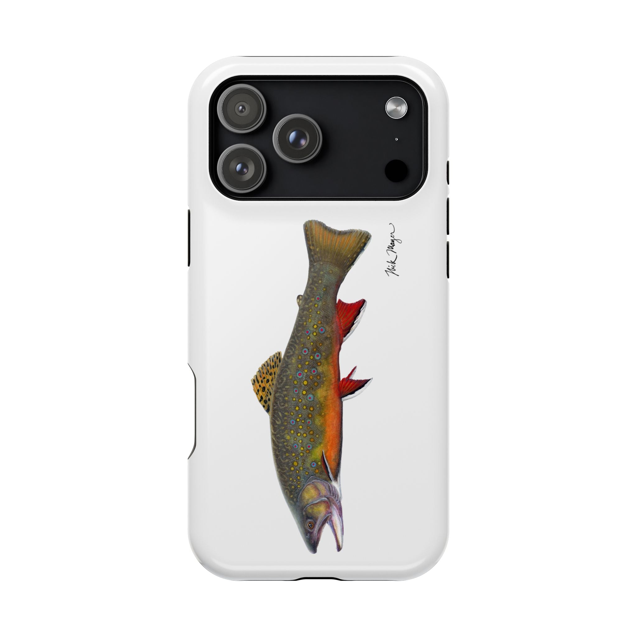 Brook Trout MagSafe White iPhone Case