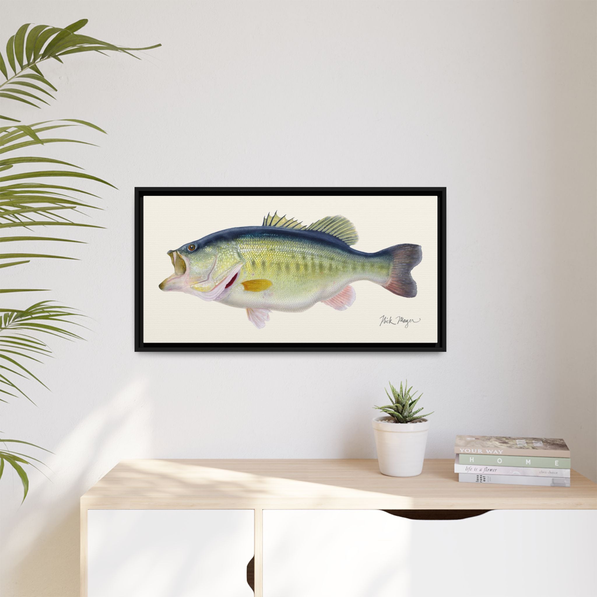 Largemouth Bass 3 Framed Canvas Print