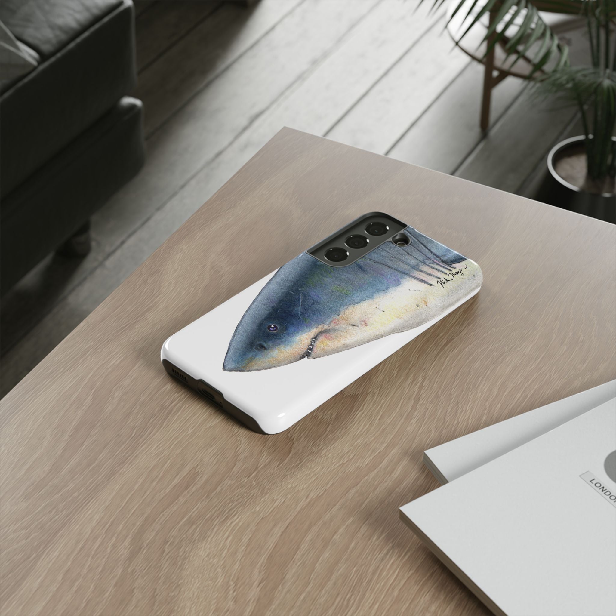 Great White Shark Face Phone Case (Samsung) Printify