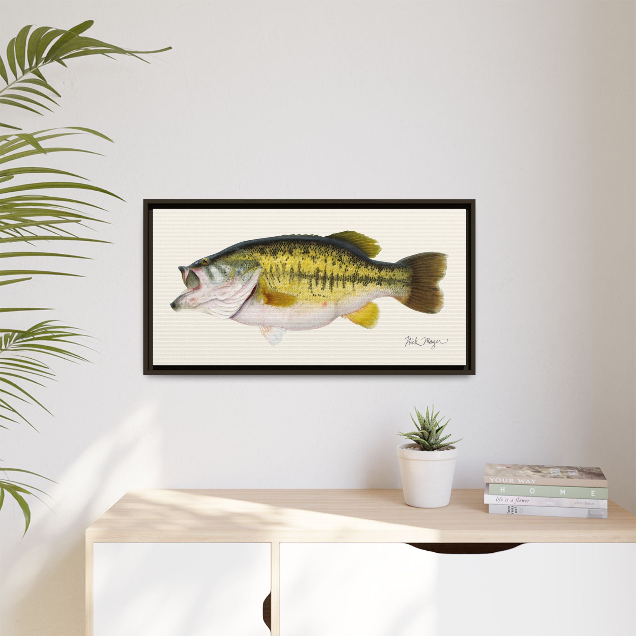 Largemouth Bass II Framed Canvas Print
