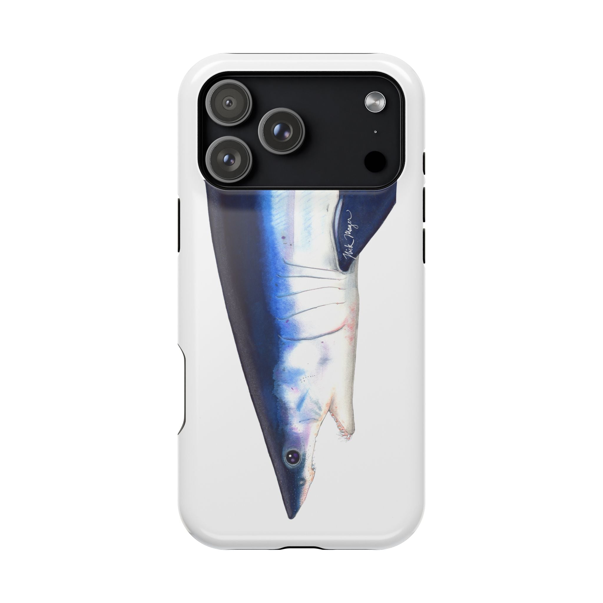 Mako Shark Face MagSafe White iPhone Case