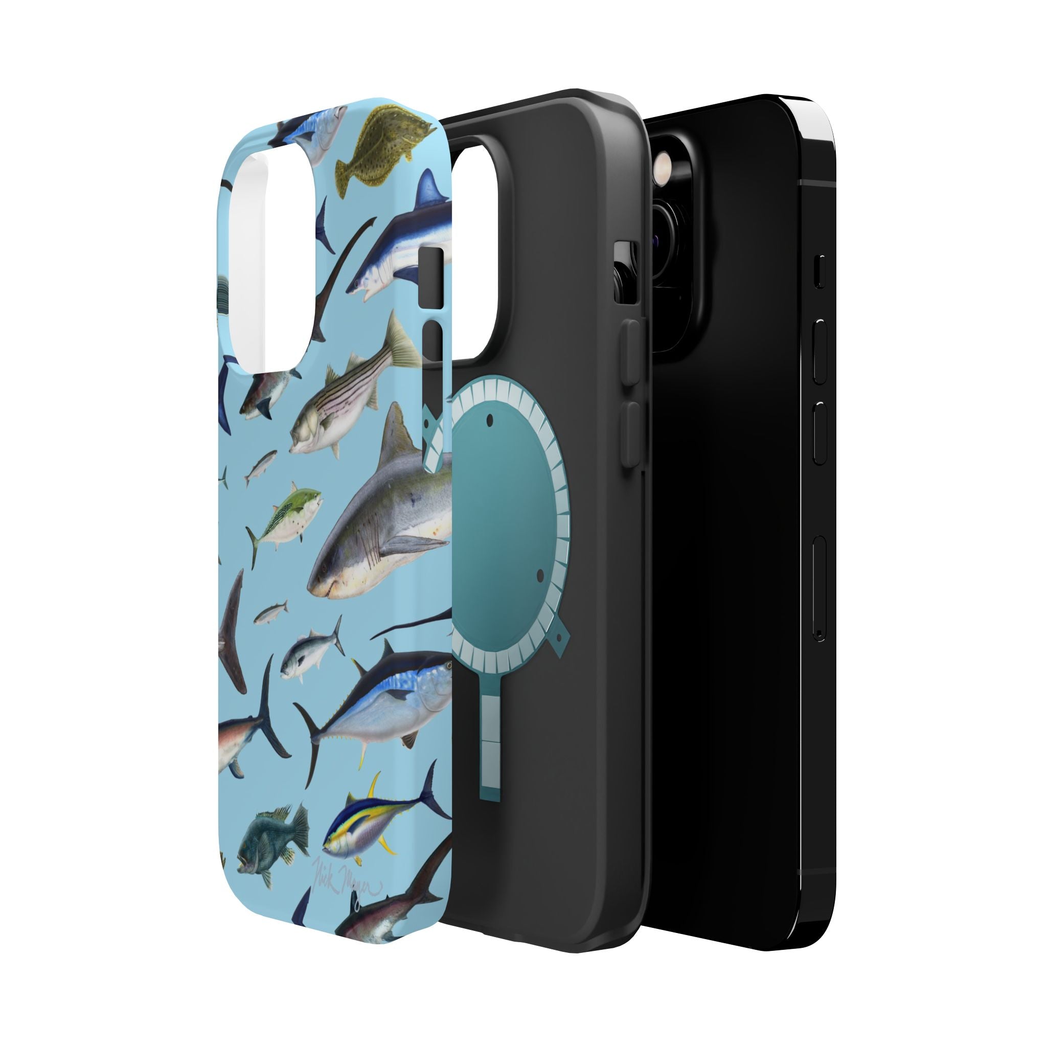 New England Fish Blue MagSafe iPhone Case