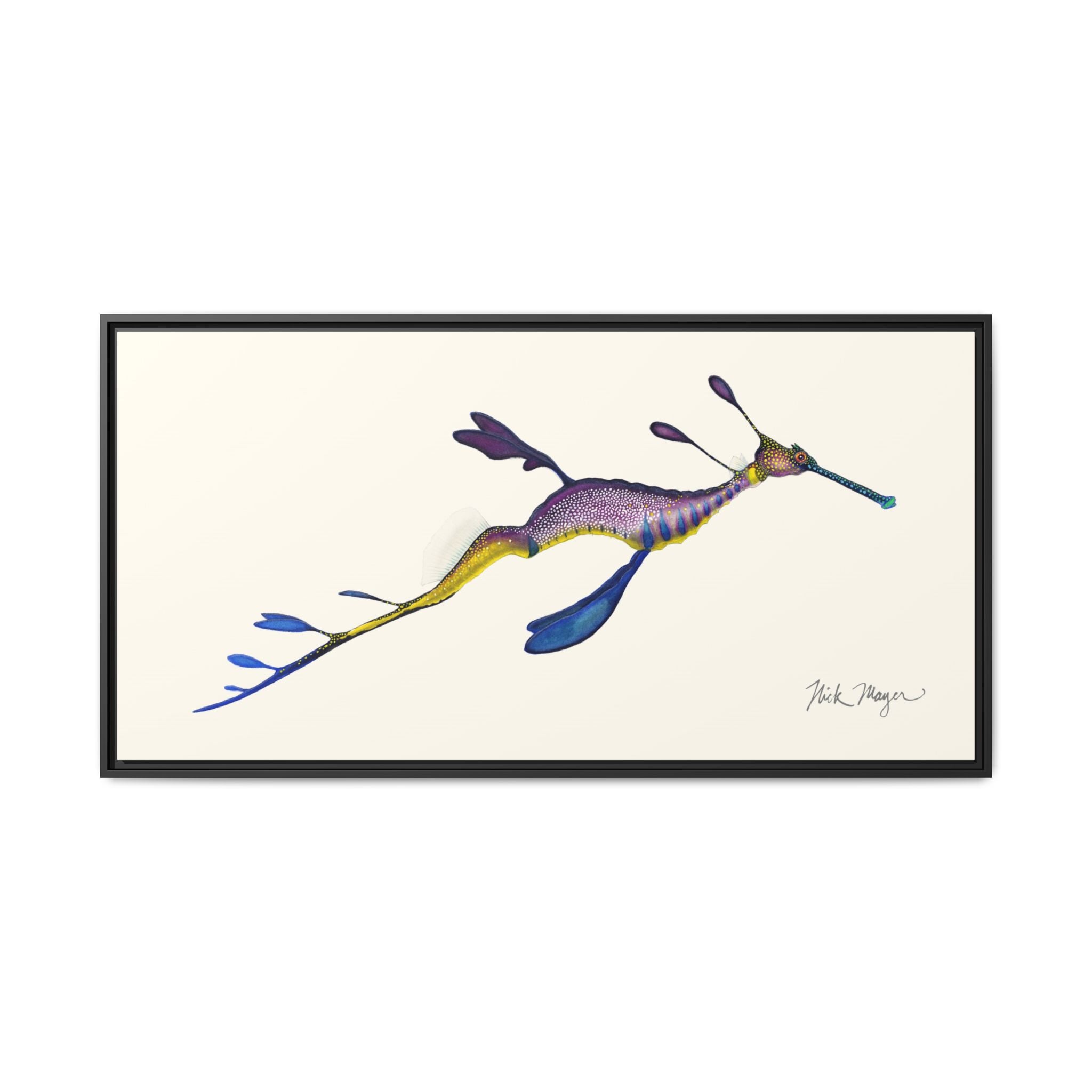 Weedy Sea Dragon Framed Canvas Print Printify