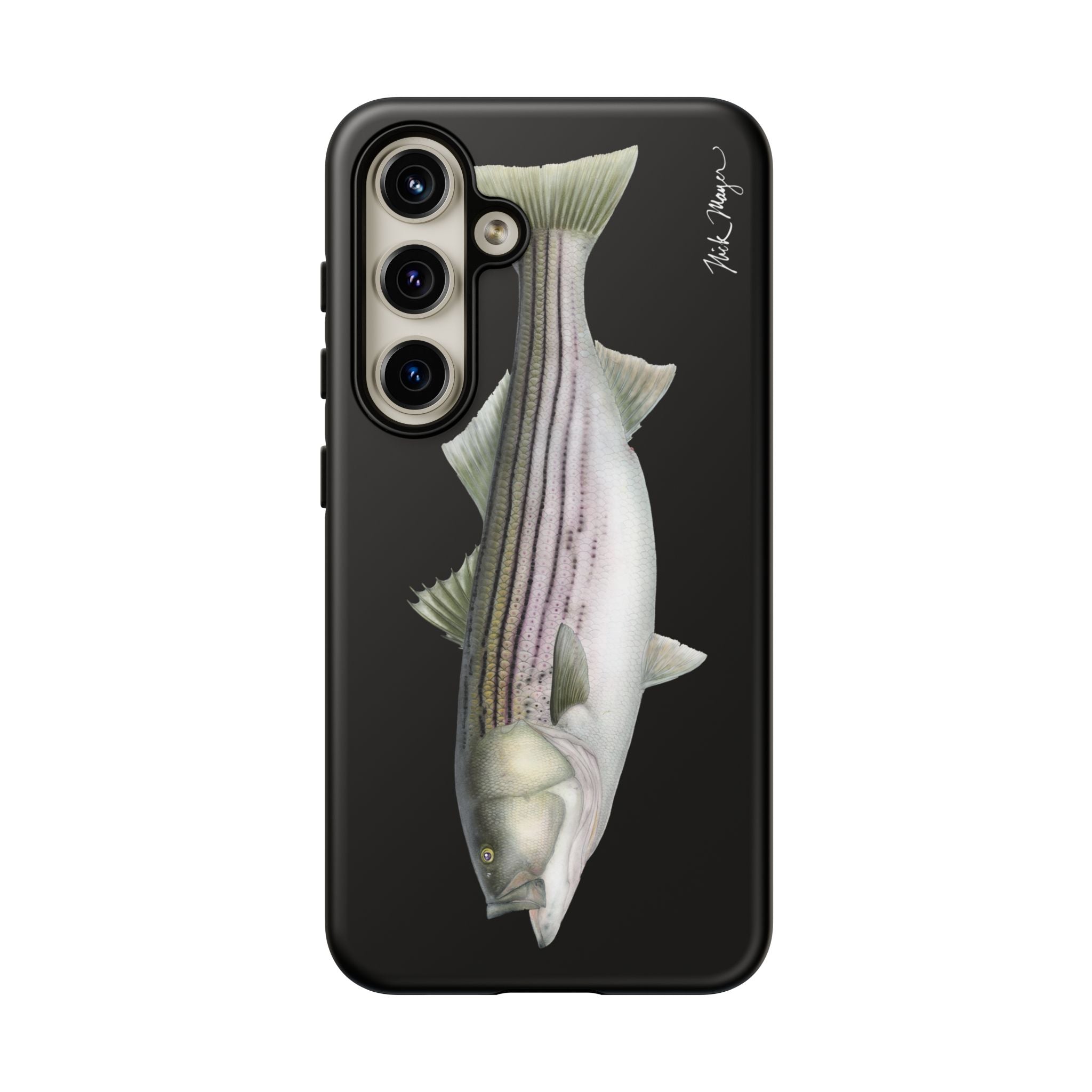 30 lb Striper Black Phone Case (Samsung) Printify