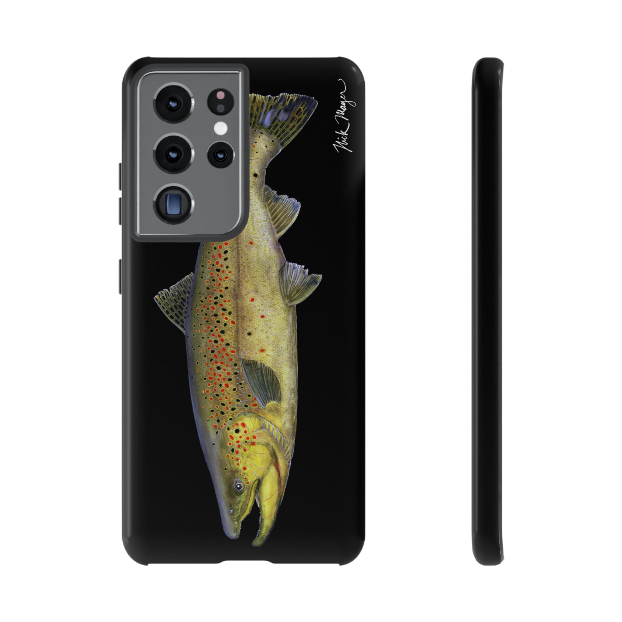 Brown Trout Black Phone Case (Samsung)
