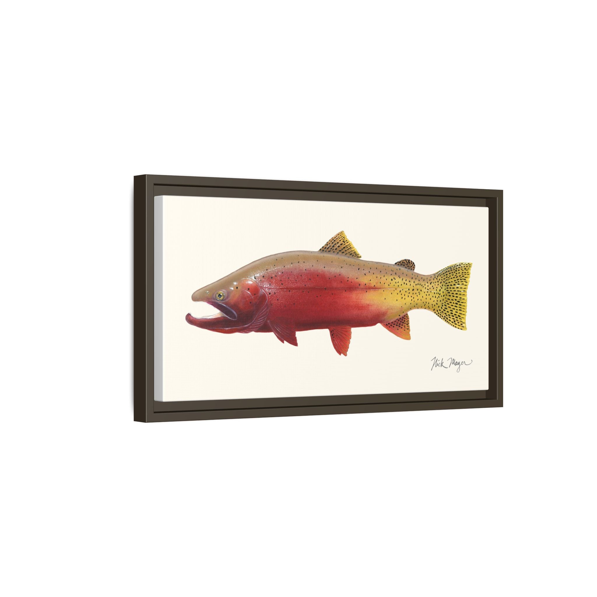Cutthroat Trout II Framed Canvas Print Printify