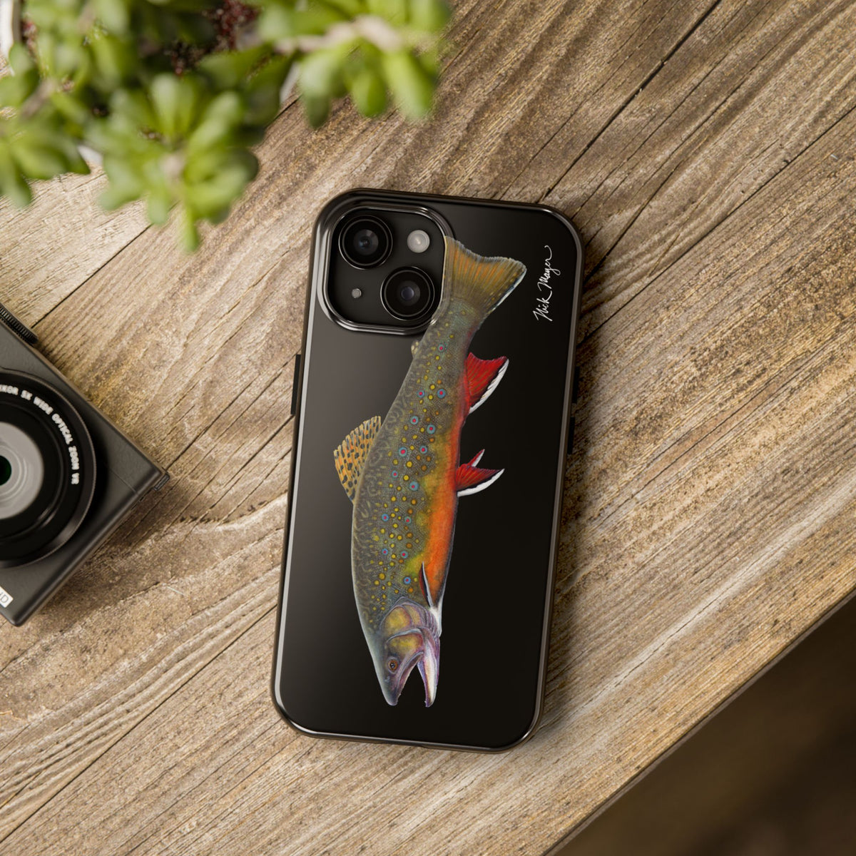 Brook Trout Black Phone Case (iPhone) Printify