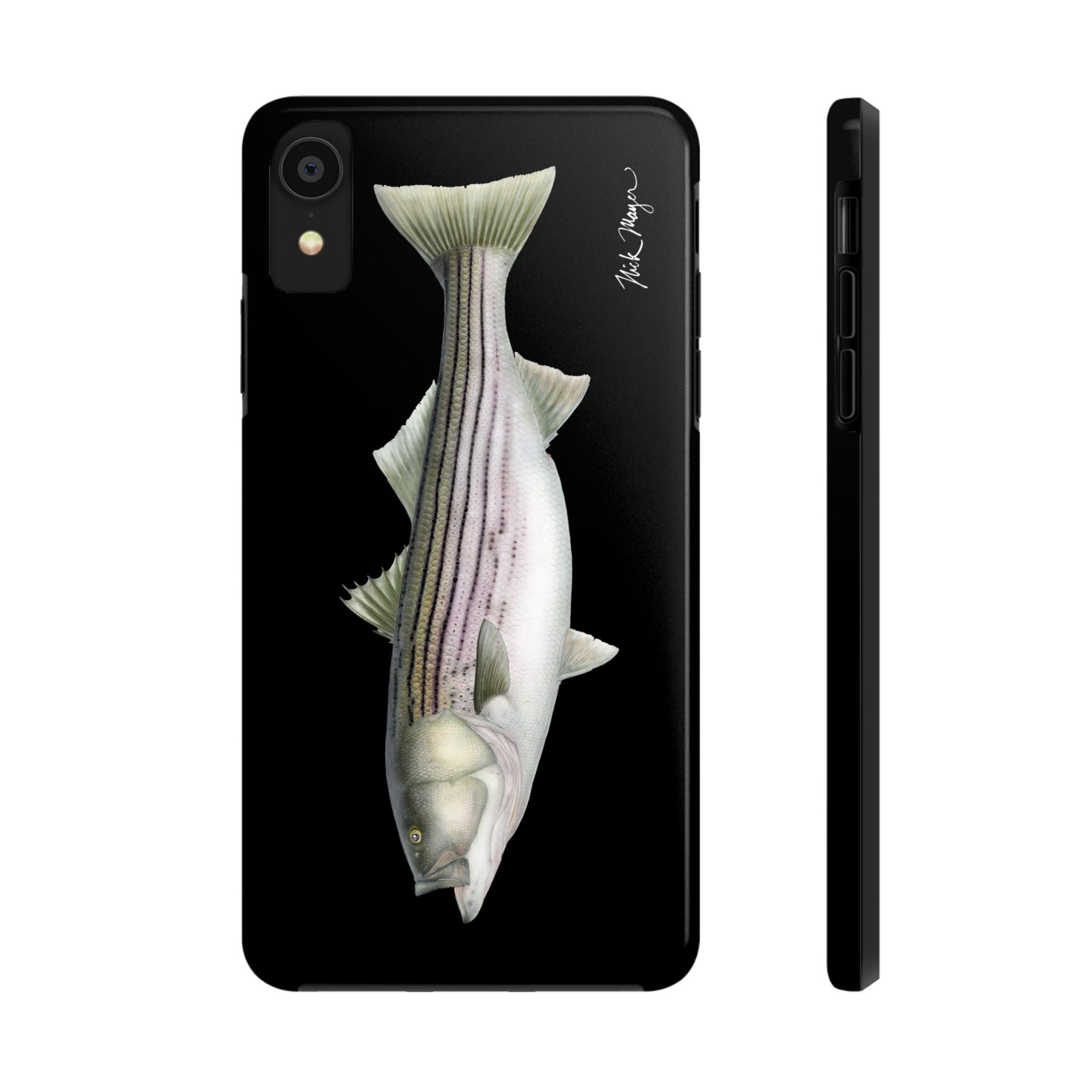 30 lb Striper - Black Phone Case (iPhone)