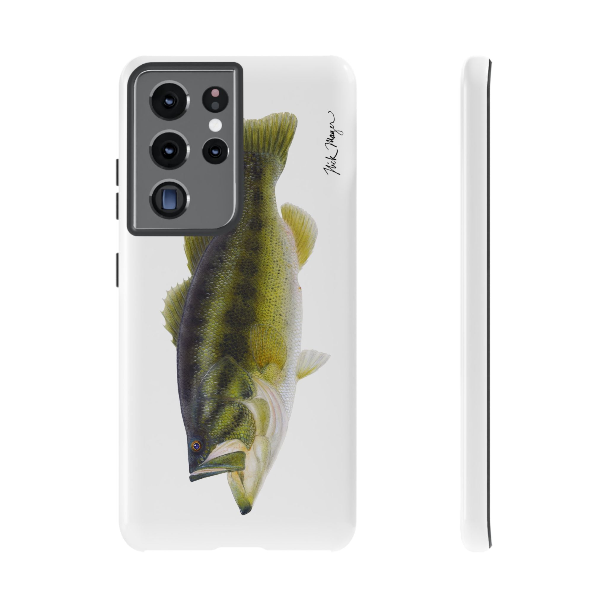 Largemouth Bass White Phone Case (Samsung) Printify