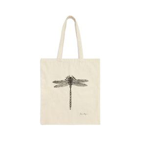 Dragonfly Cotton Canvas Tote Bag