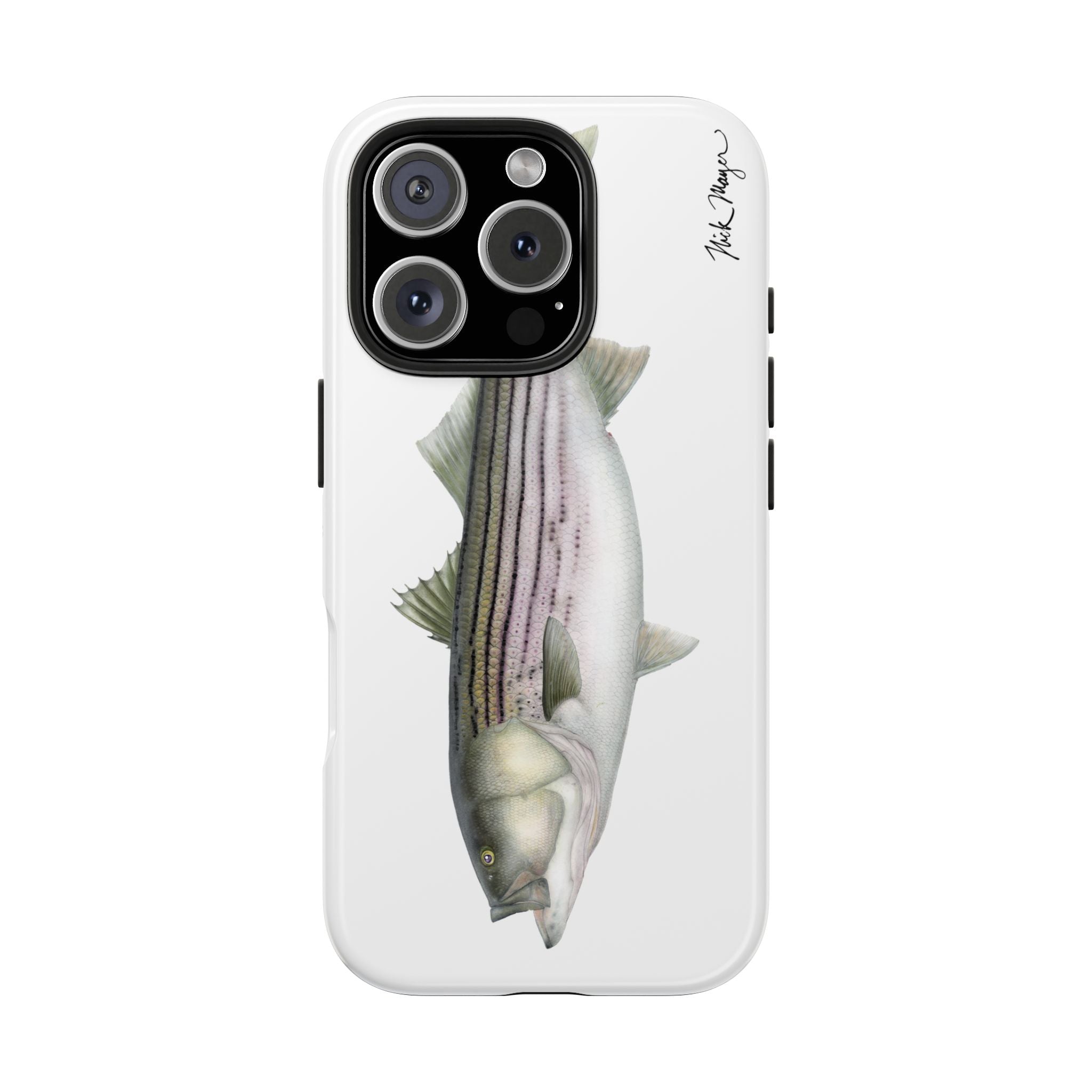 Striper White iPhone 16 Pro Max Case - Clearance/ Final Sale Nick Mayer