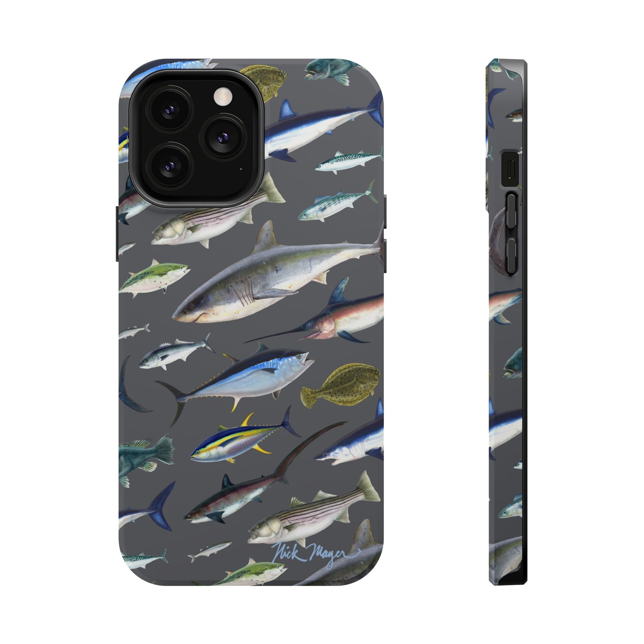 New England Offshore Fish Grey MagSafe iPhone Case