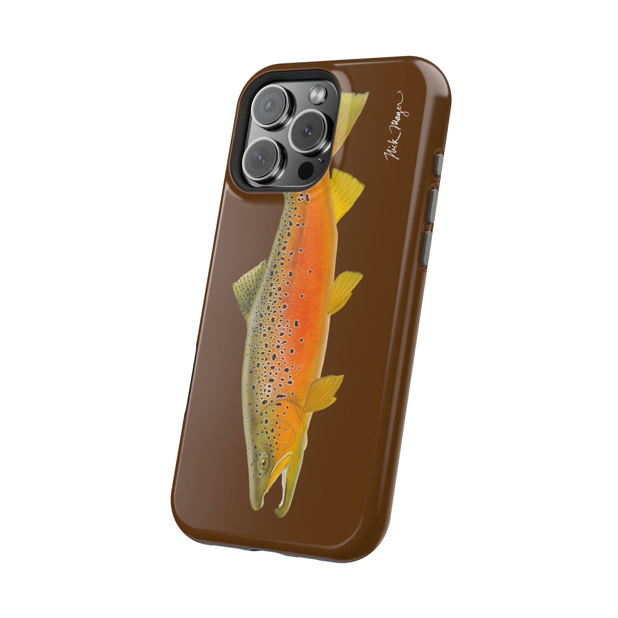 Brown Trout 2 Brown MagSafe iPhone Case, Limited Run