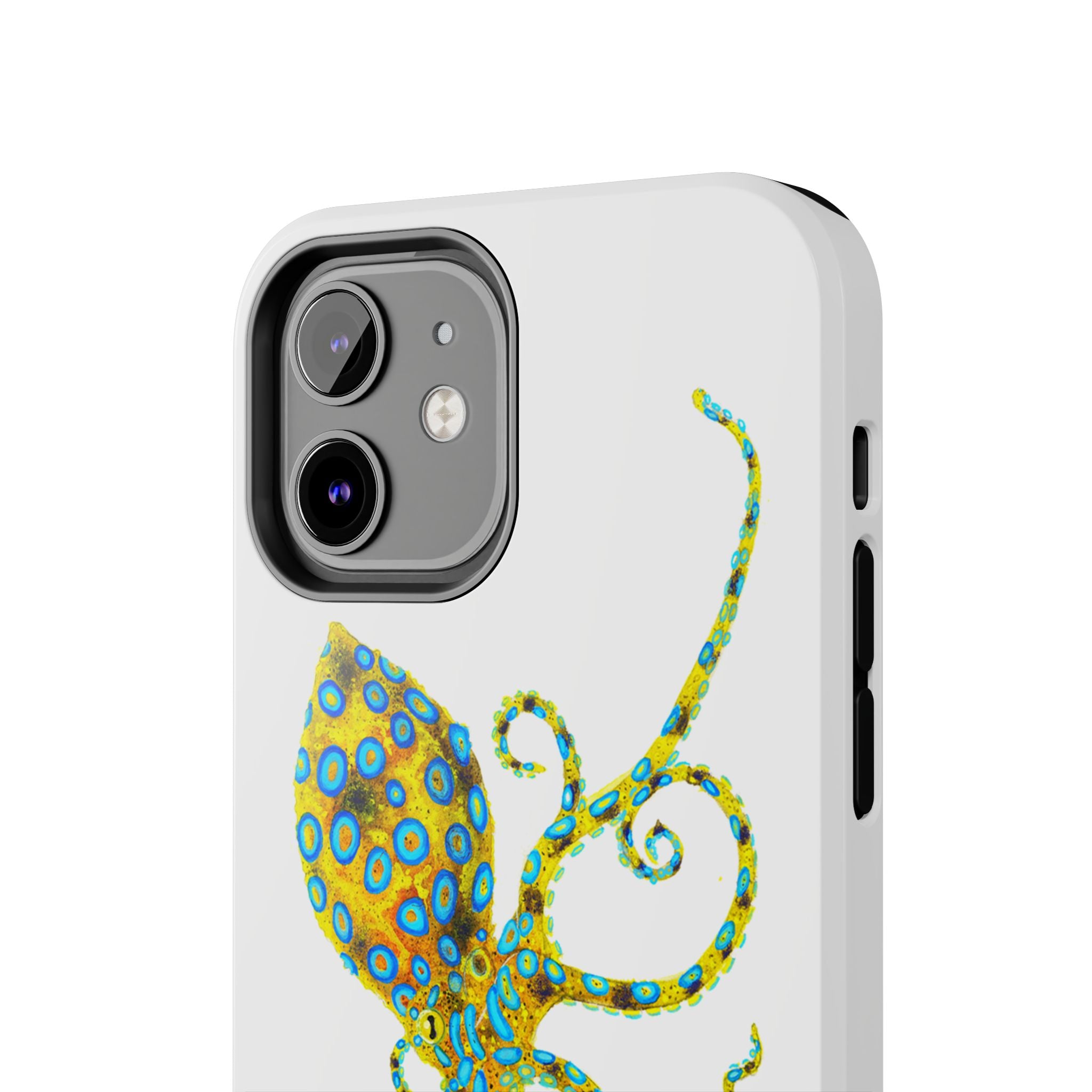 Blue Ringed Octopus White Phone Case (iPhone)