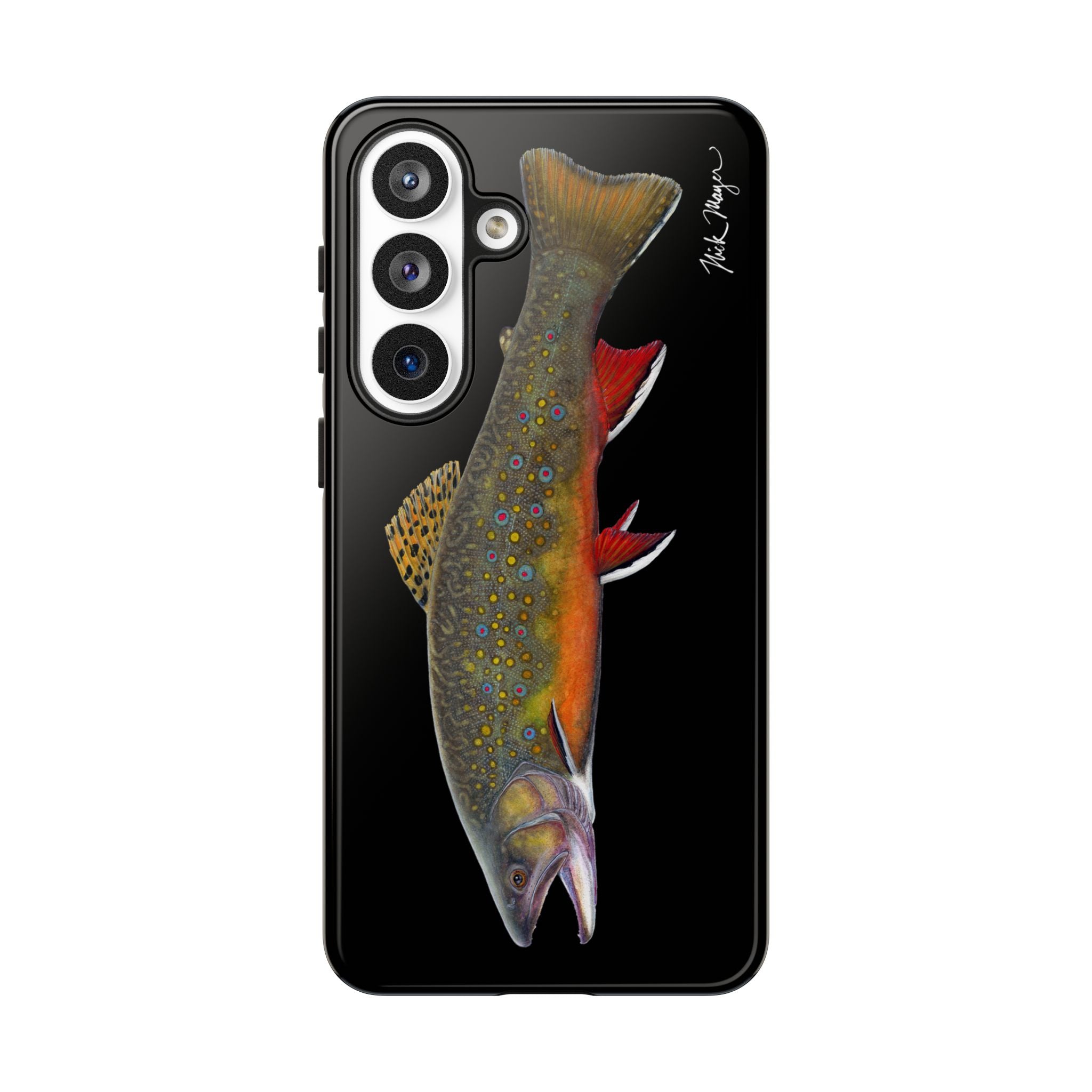 Brook Trout Black Phone Cases (Samsung) Printify