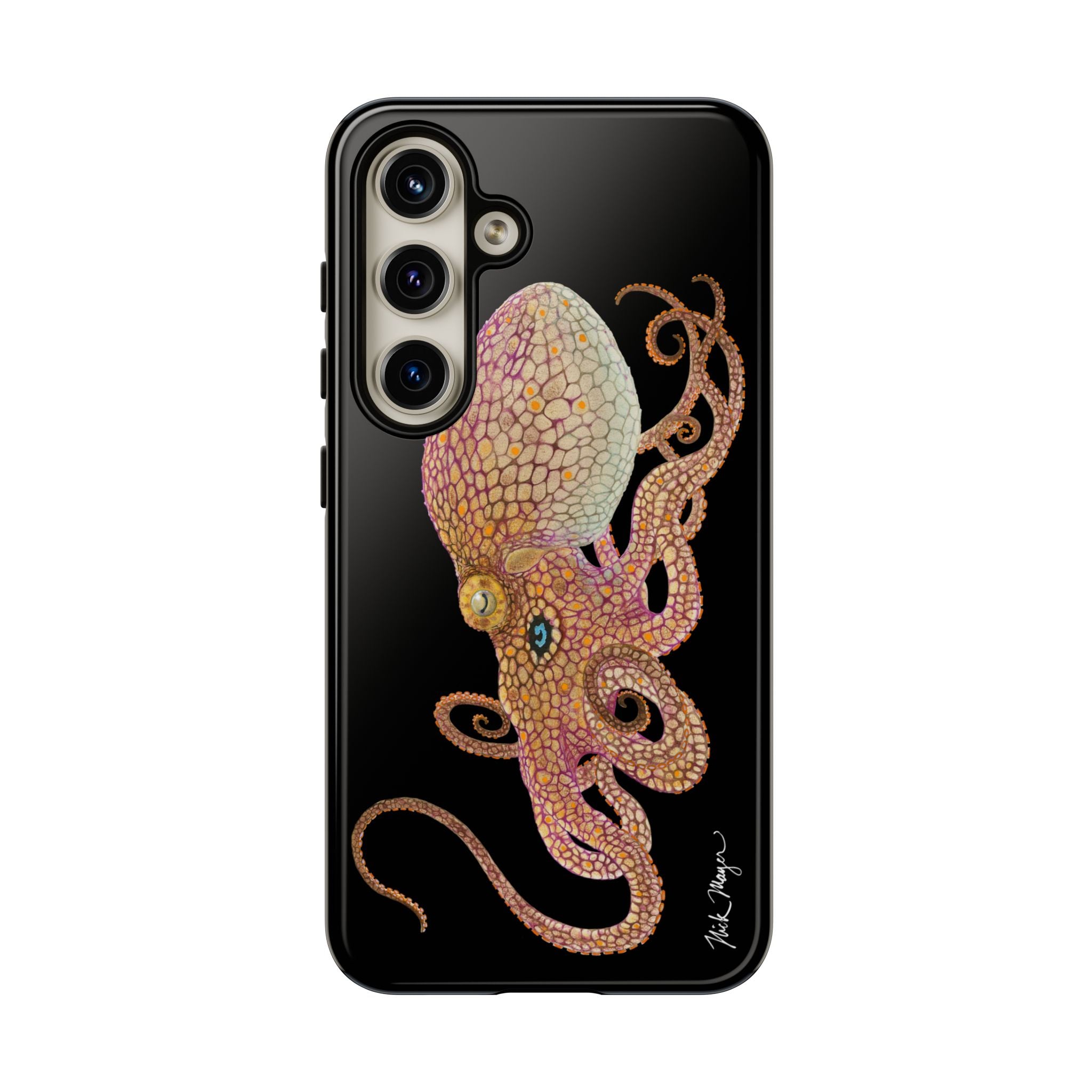 Two Spot Octopus Black Phone Case (Samsung)