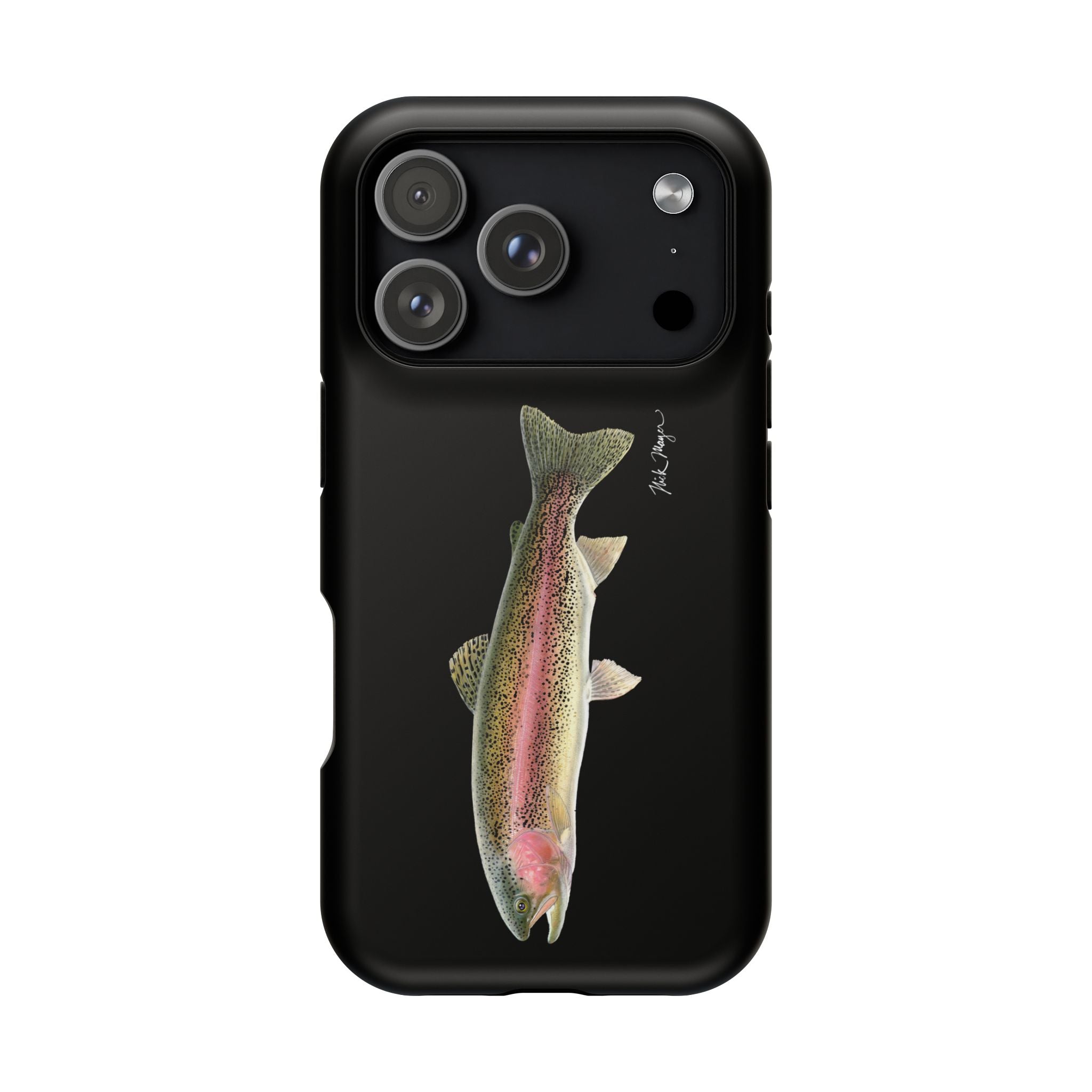 Rainbow Trout MagSafe Black iPhone Case