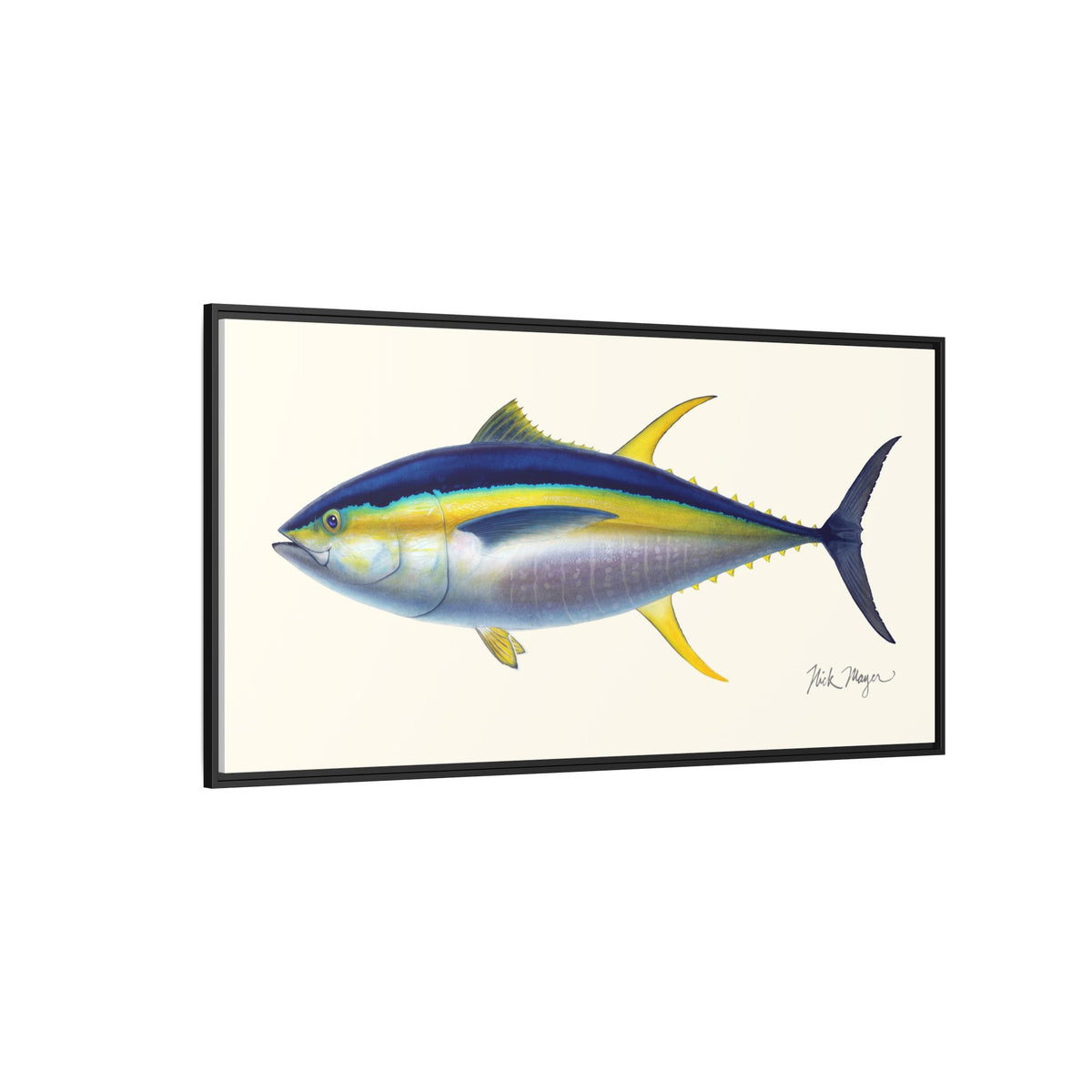 Yellowfin Tuna Framed Canvas Print Printify