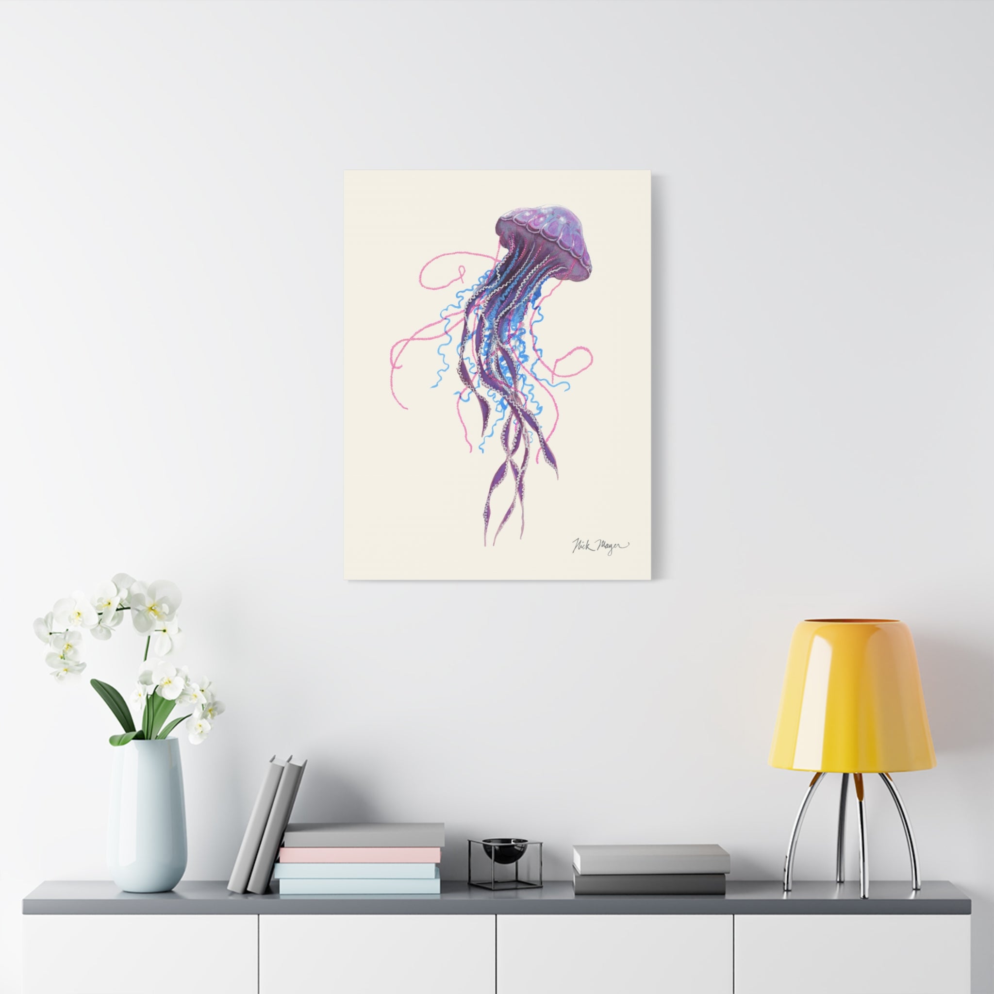 Purple Jellyfish II Canvas Print