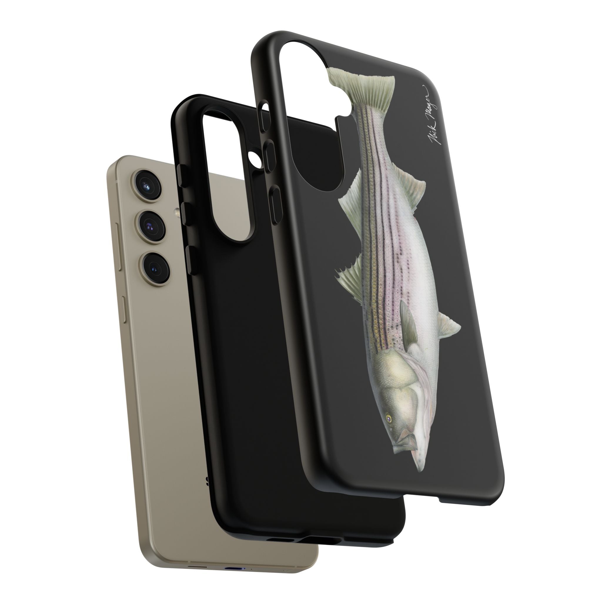 30 lb Striper Black Phone Case (Samsung) Printify