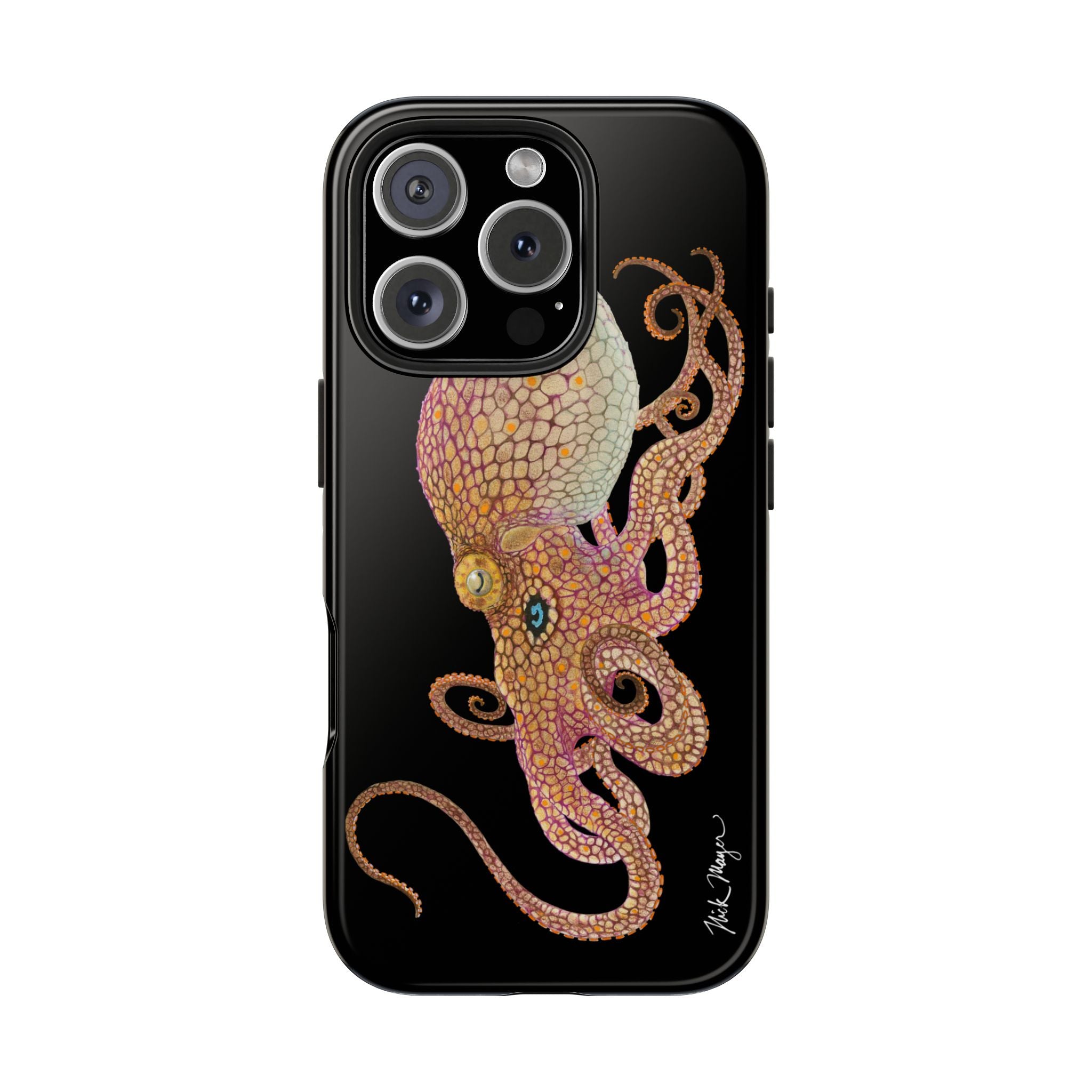 Two Spot Octopus Black Phone Case (iPhone)