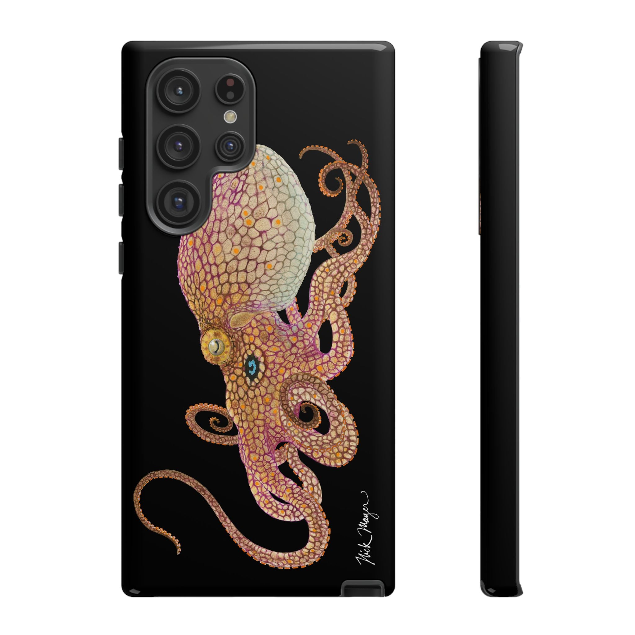 Two Spot Octopus Black Phone Case (Samsung)