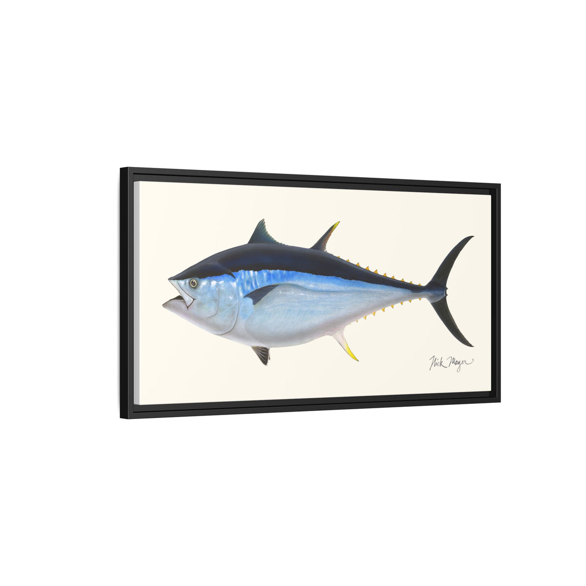 Giant Bluefin Tuna 2 Framed Canvas Print Printify