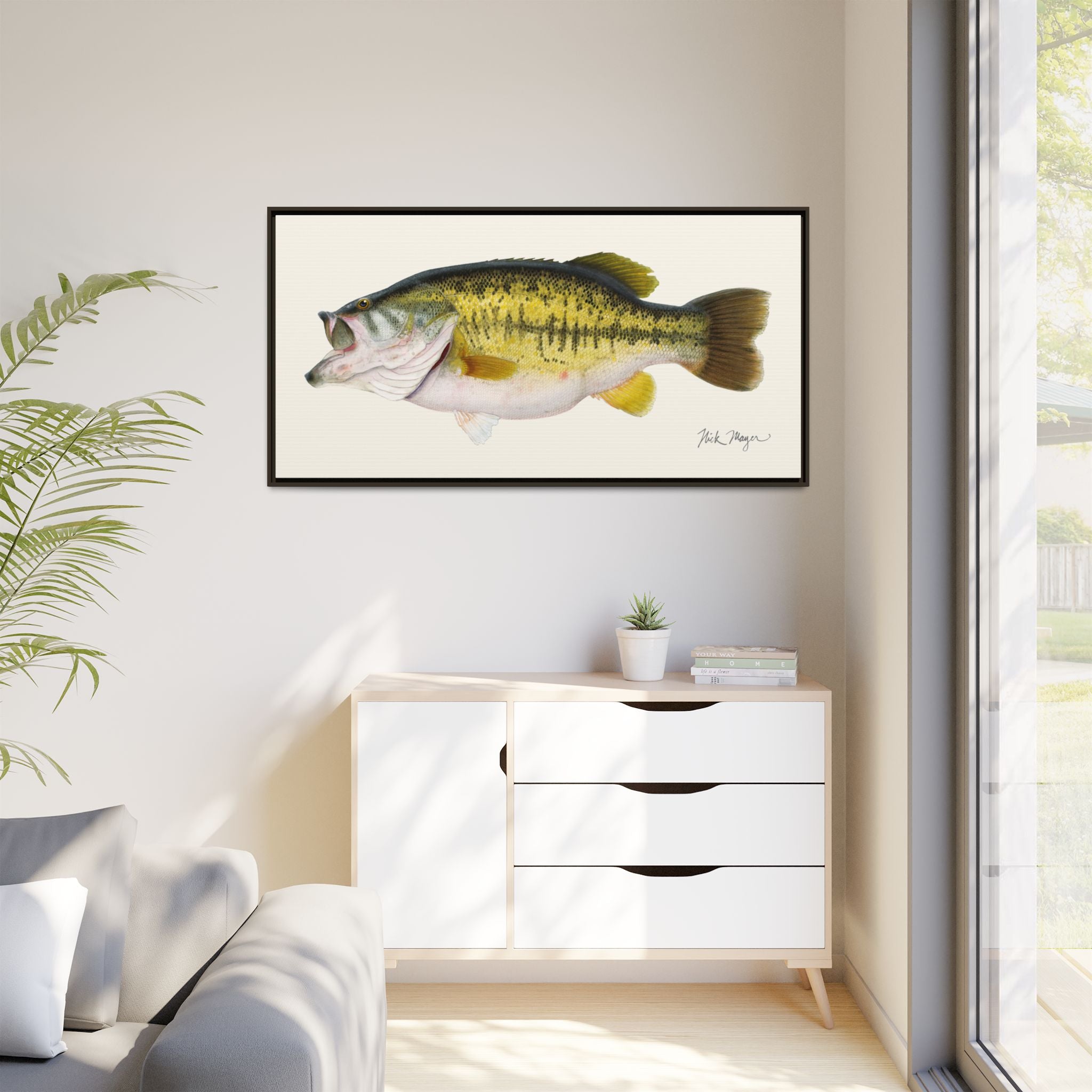 Largemouth Bass II Framed Canvas Print