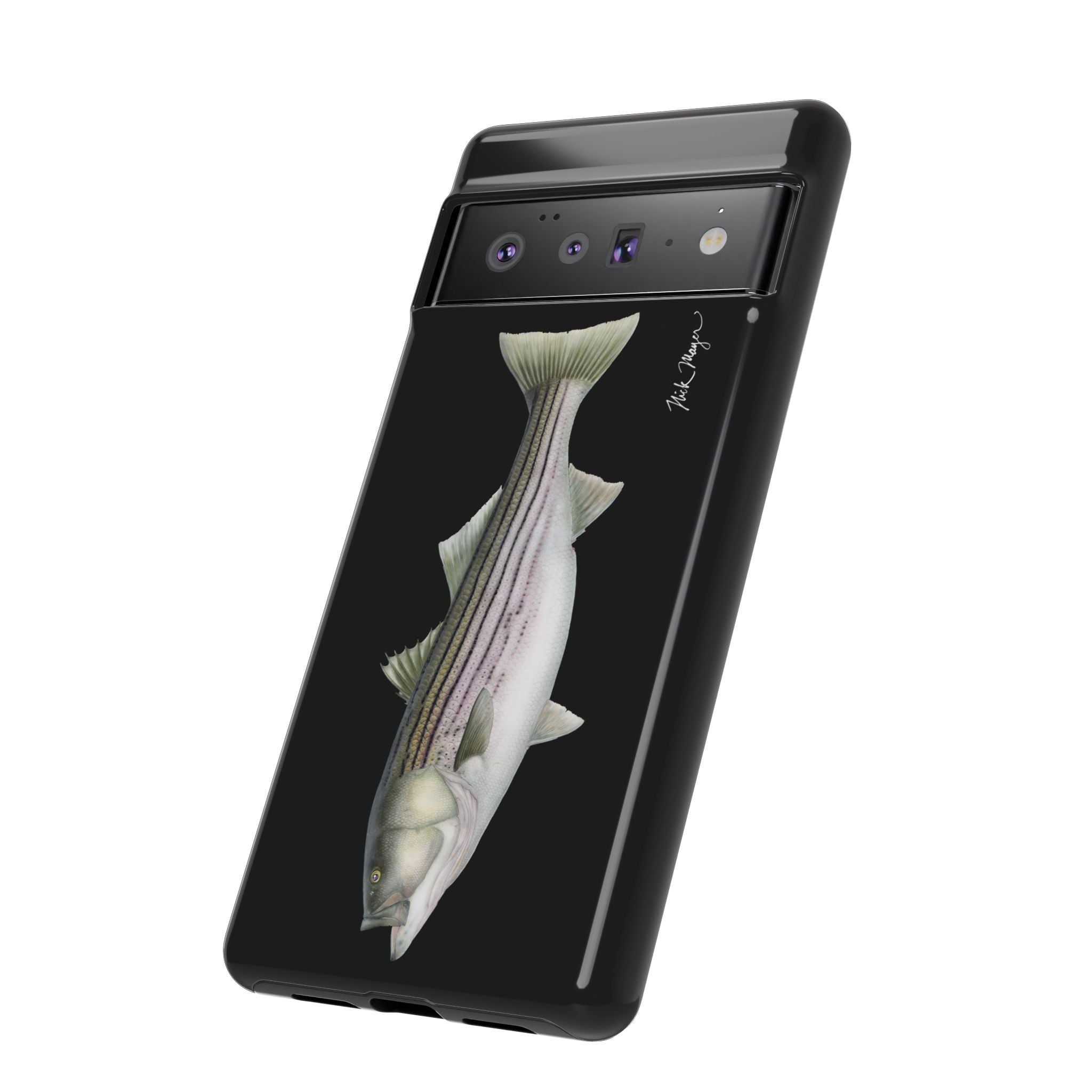 30 lb Striper Black Phone Case (Samsung) Printify