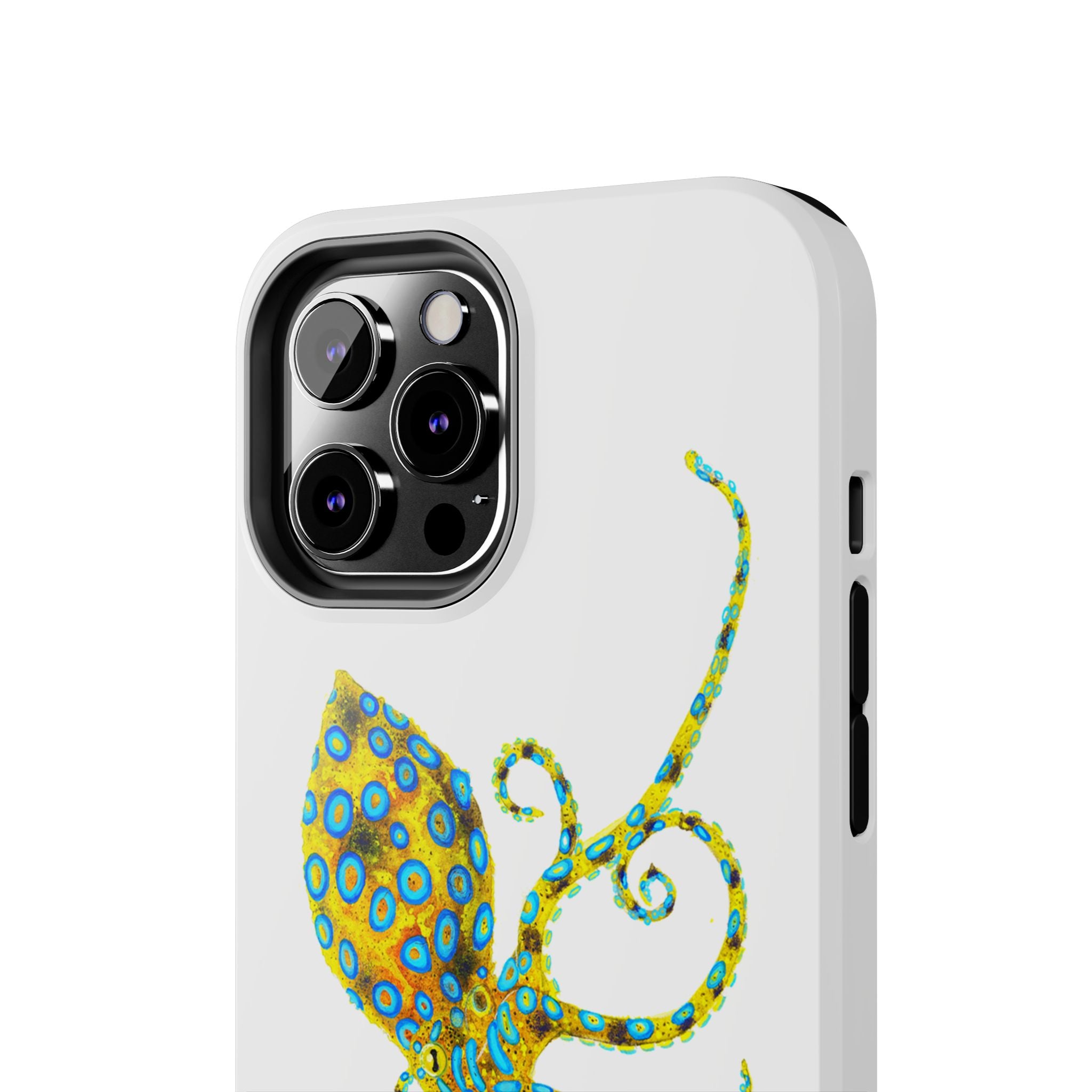 Blue Ringed Octopus White Phone Case (iPhone)