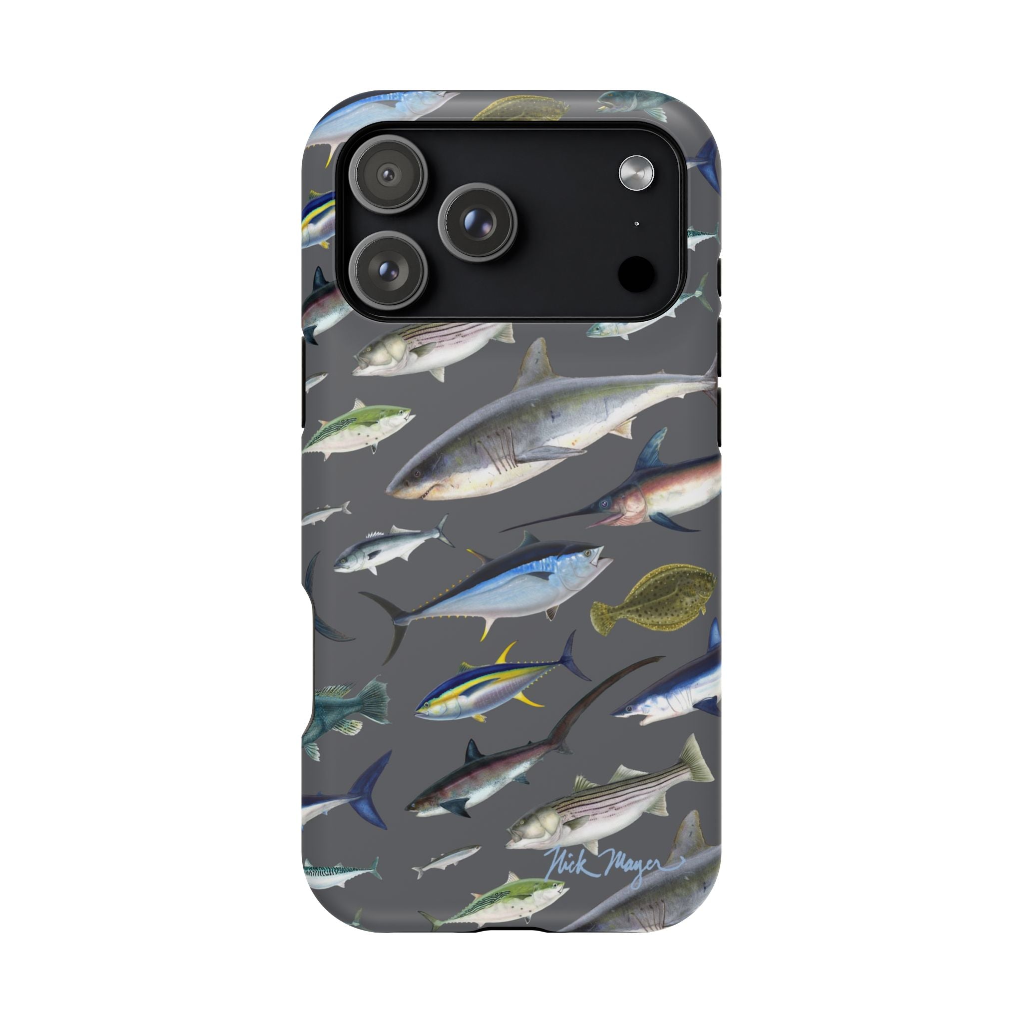 New England Offshore Fish Grey MagSafe iPhone Case