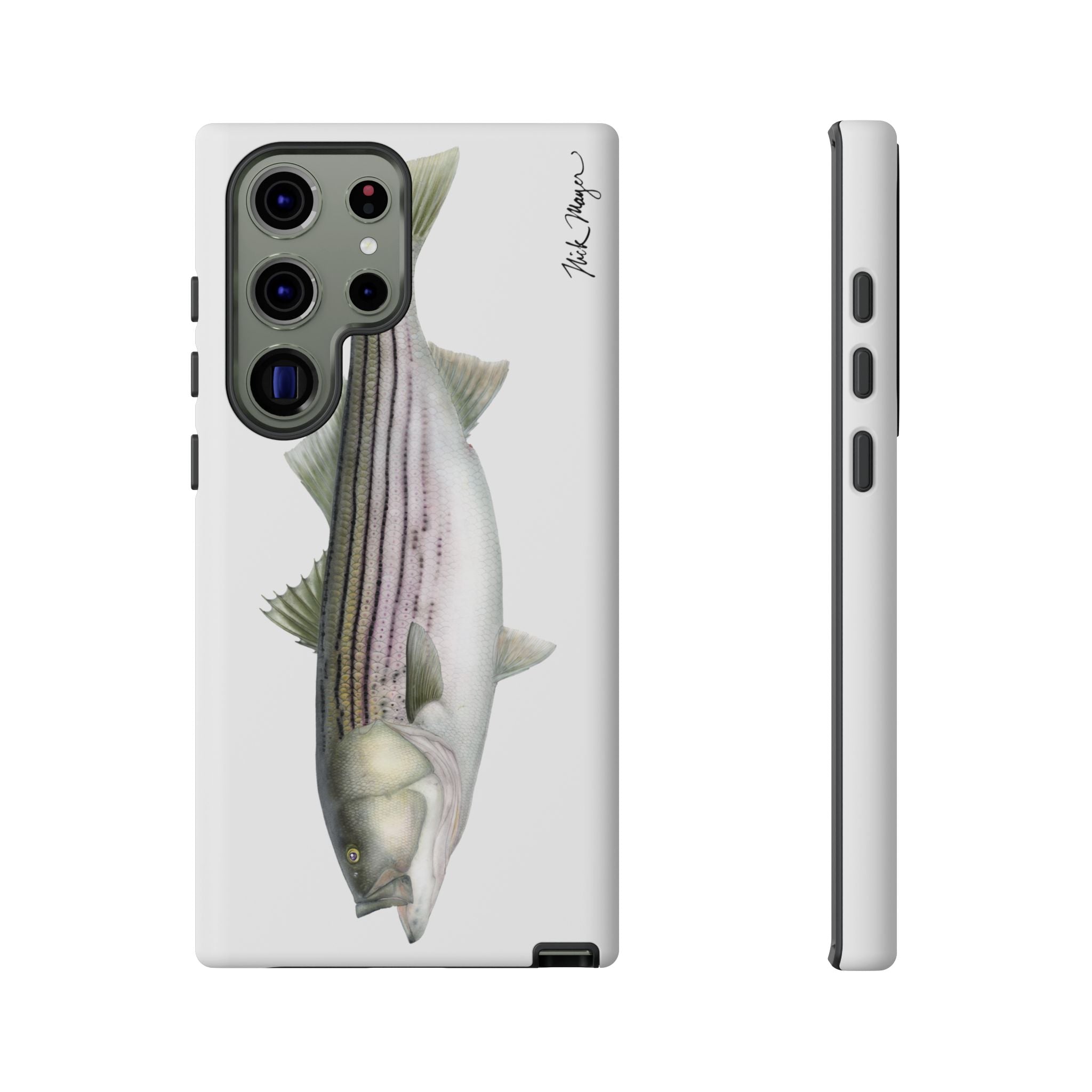 30 lb Striper White Phone Case (Samsung) Printify