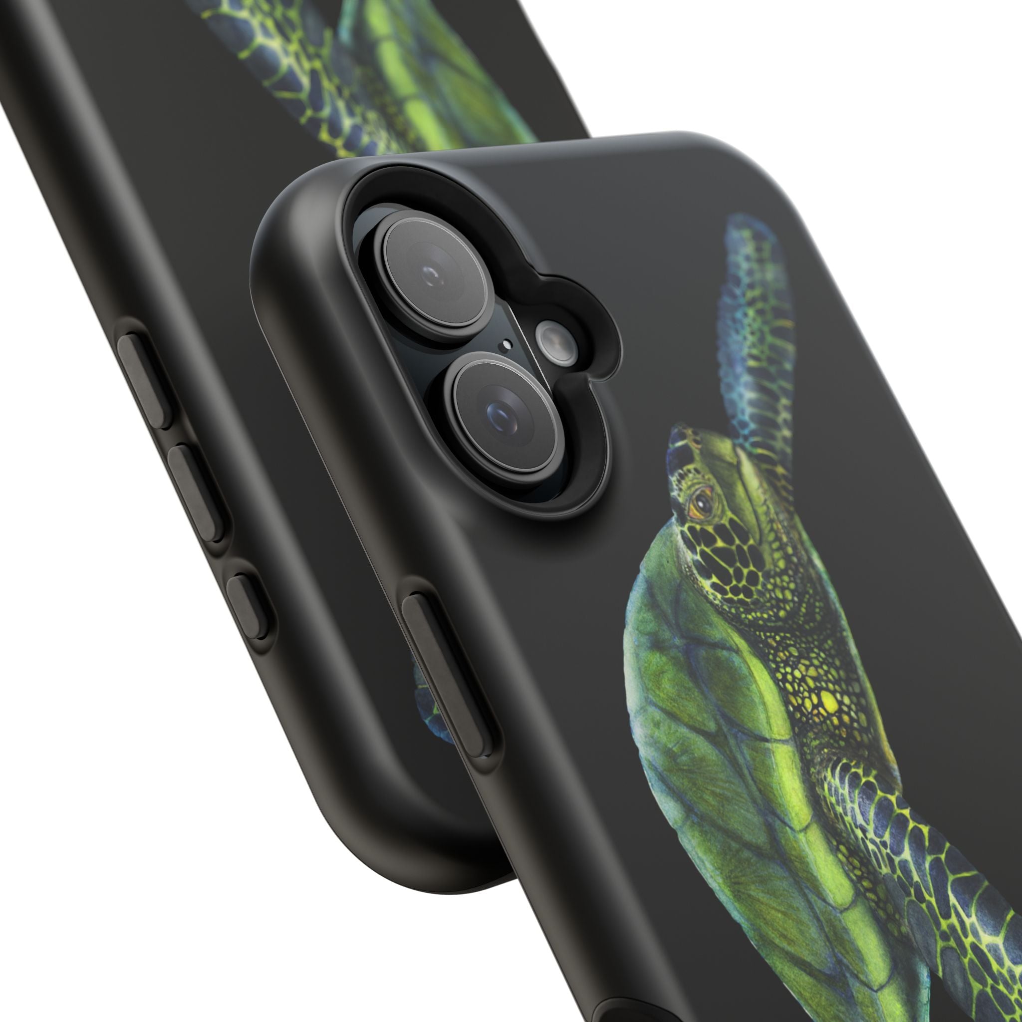 Green Sea Turtle MagSafe Black iPhone Case